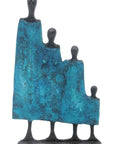 Famille 4 personnages bleu n°2 