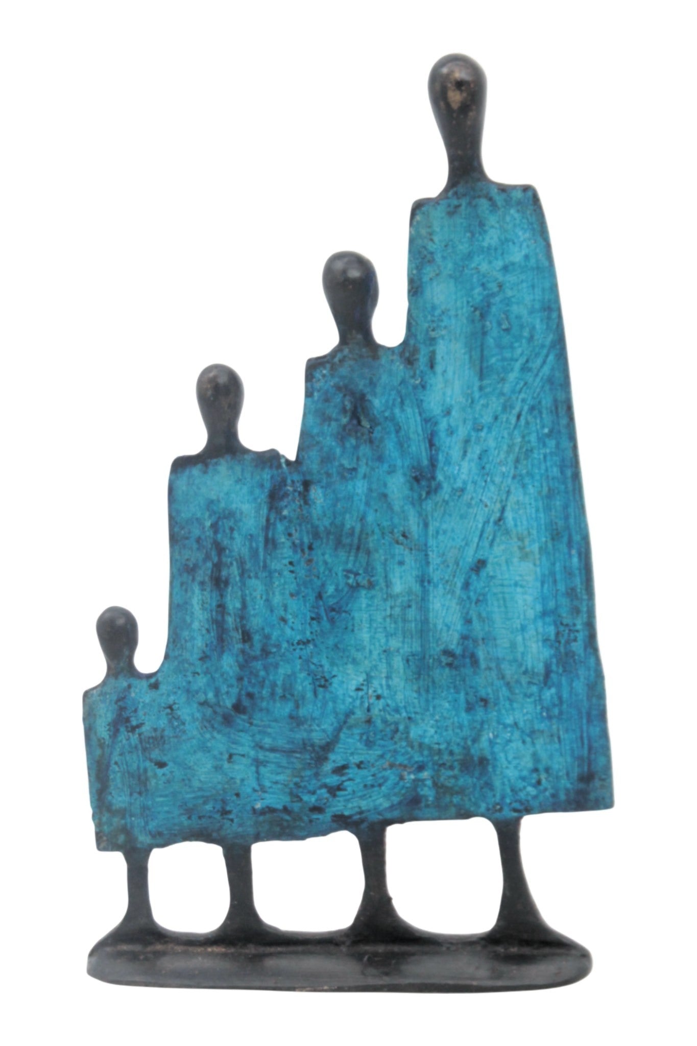 Famille 4 personnages bleu n°2 