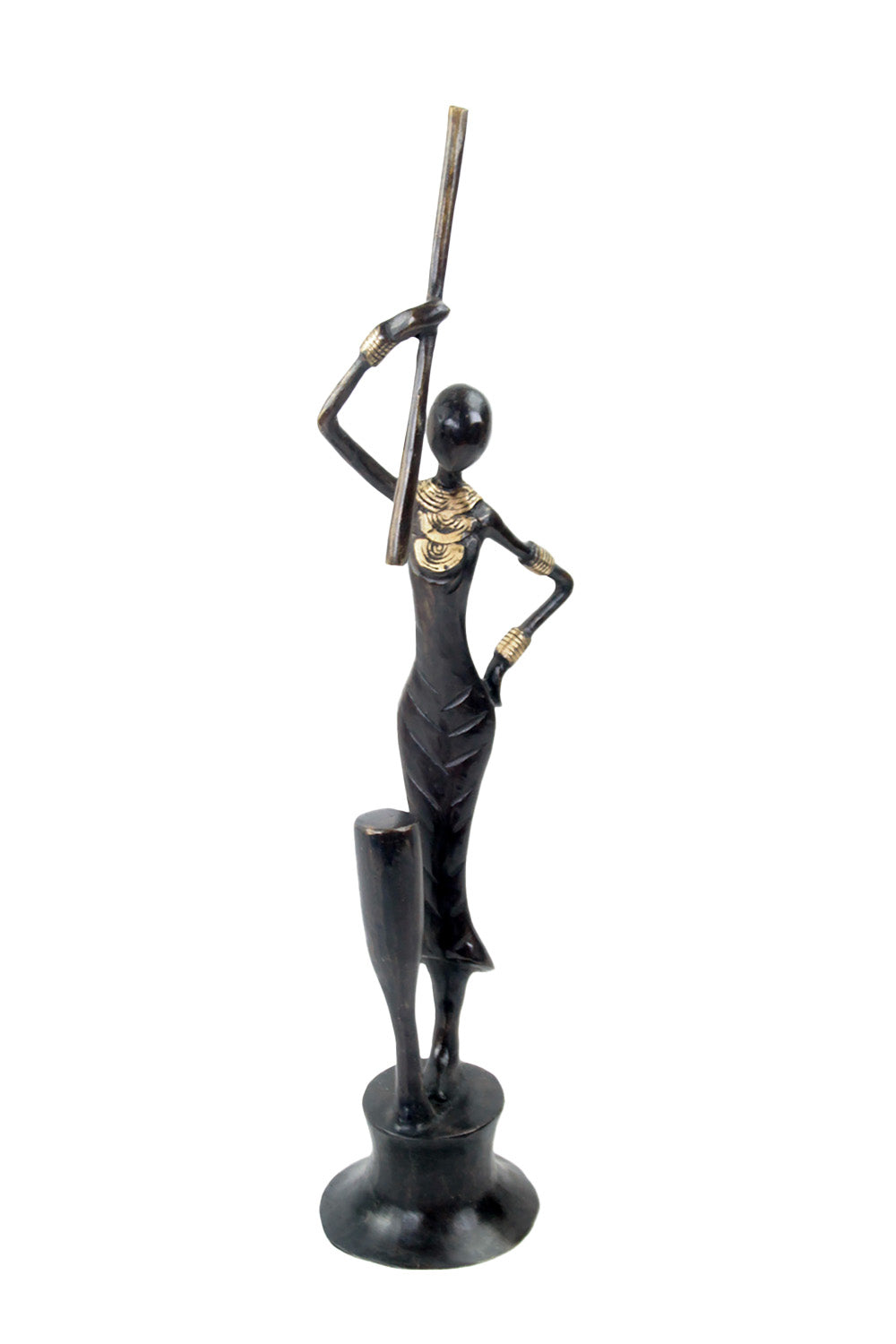 Bronze Moma 30 cm marron n°16 Bronzes d'Afrique