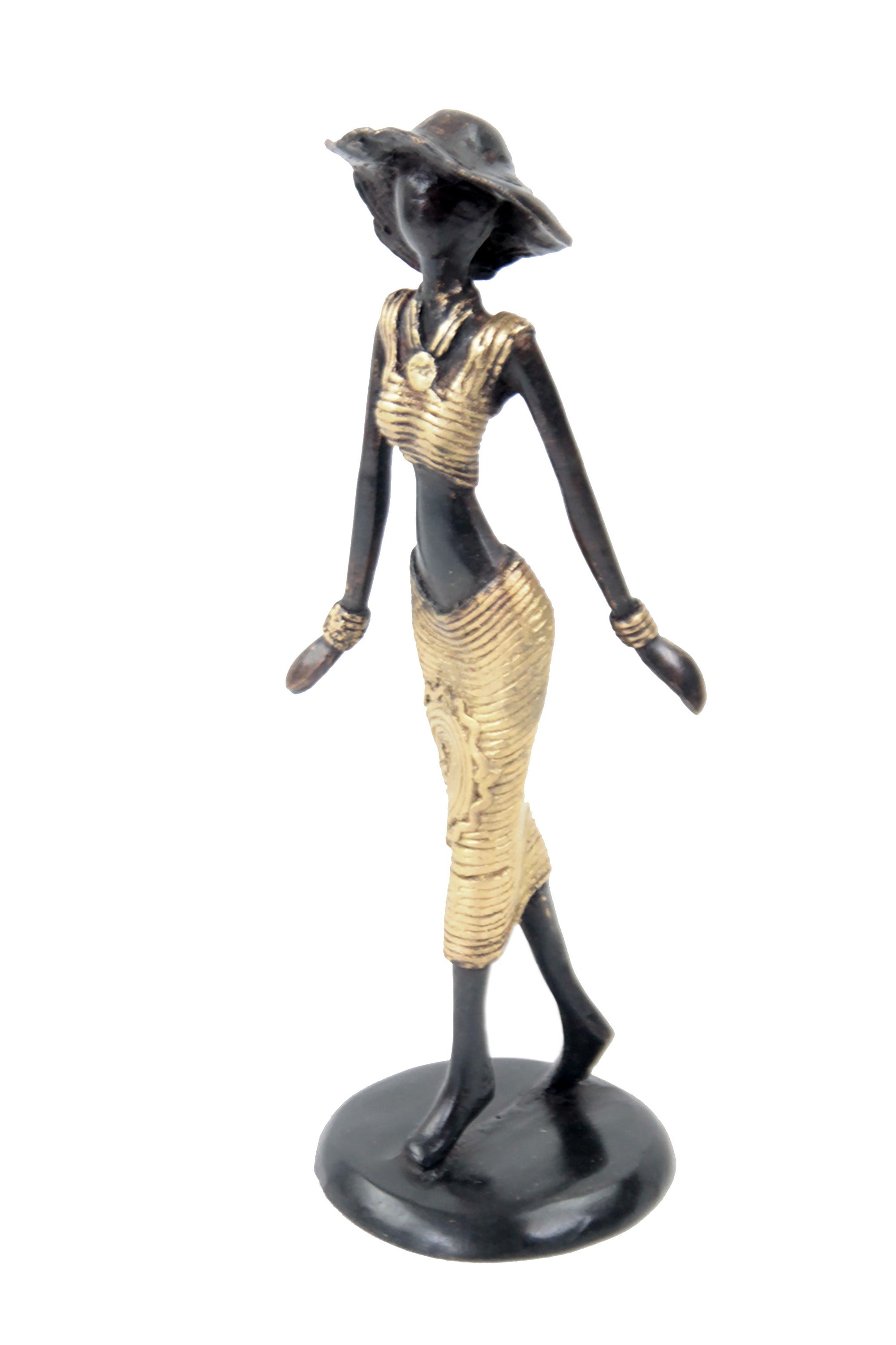 Bronze Ibrahim Dermé 25 cm doré n°2 Bronzes d'Afrique