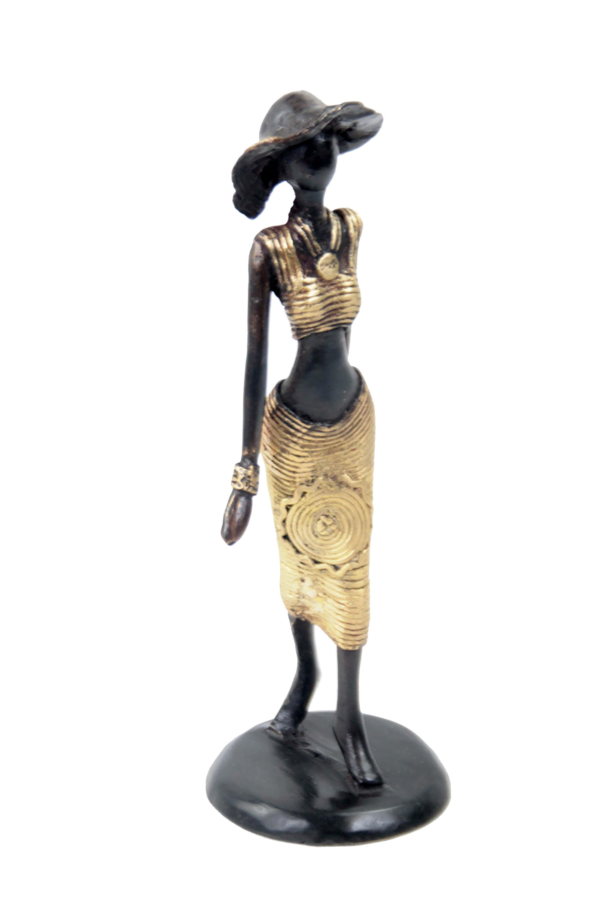 Bronze Ibrahim Dermé 25 cm doré n°2 Bronzes d'Afrique