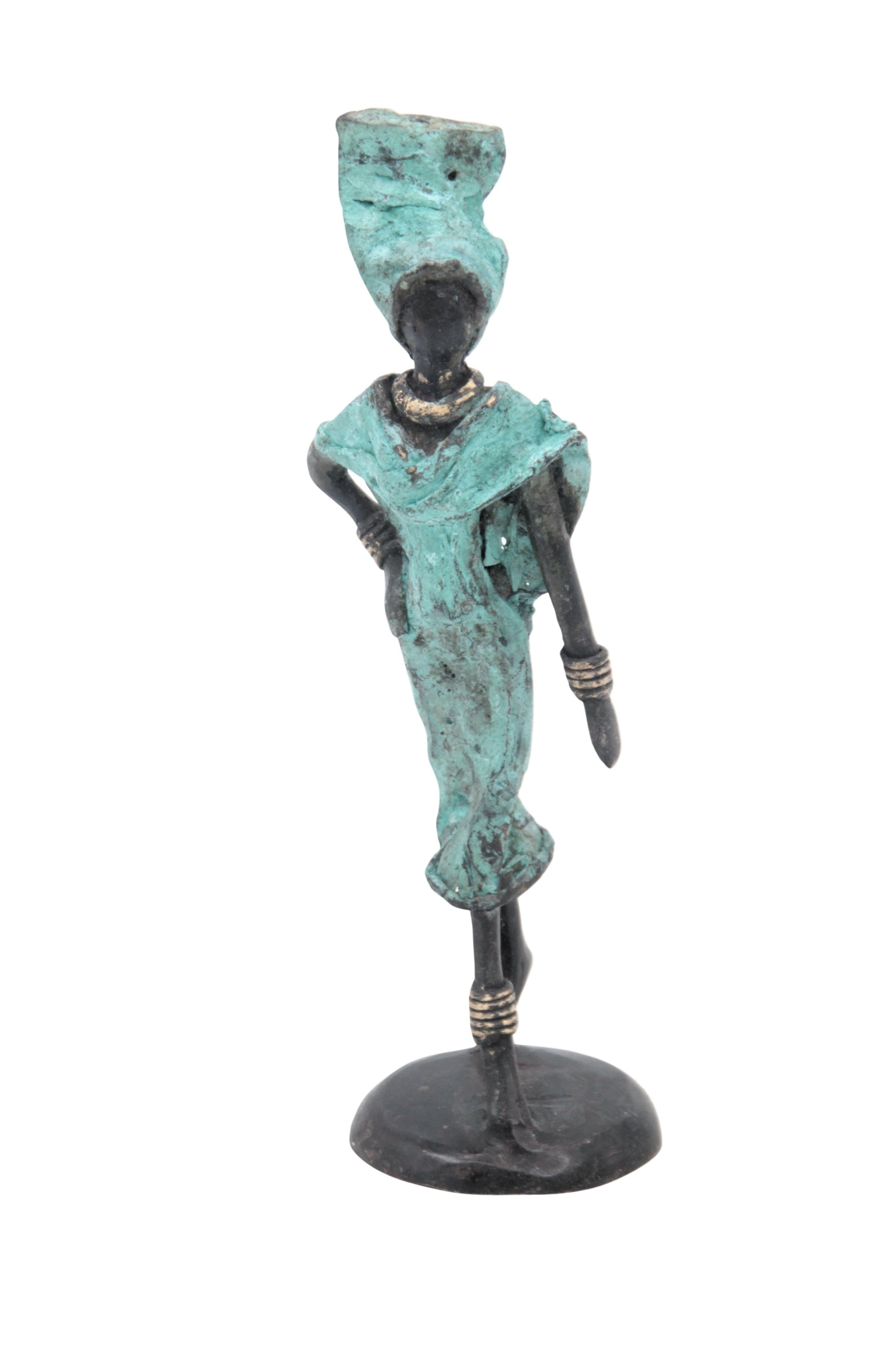 Bronze 15 cm turquoise n°1 