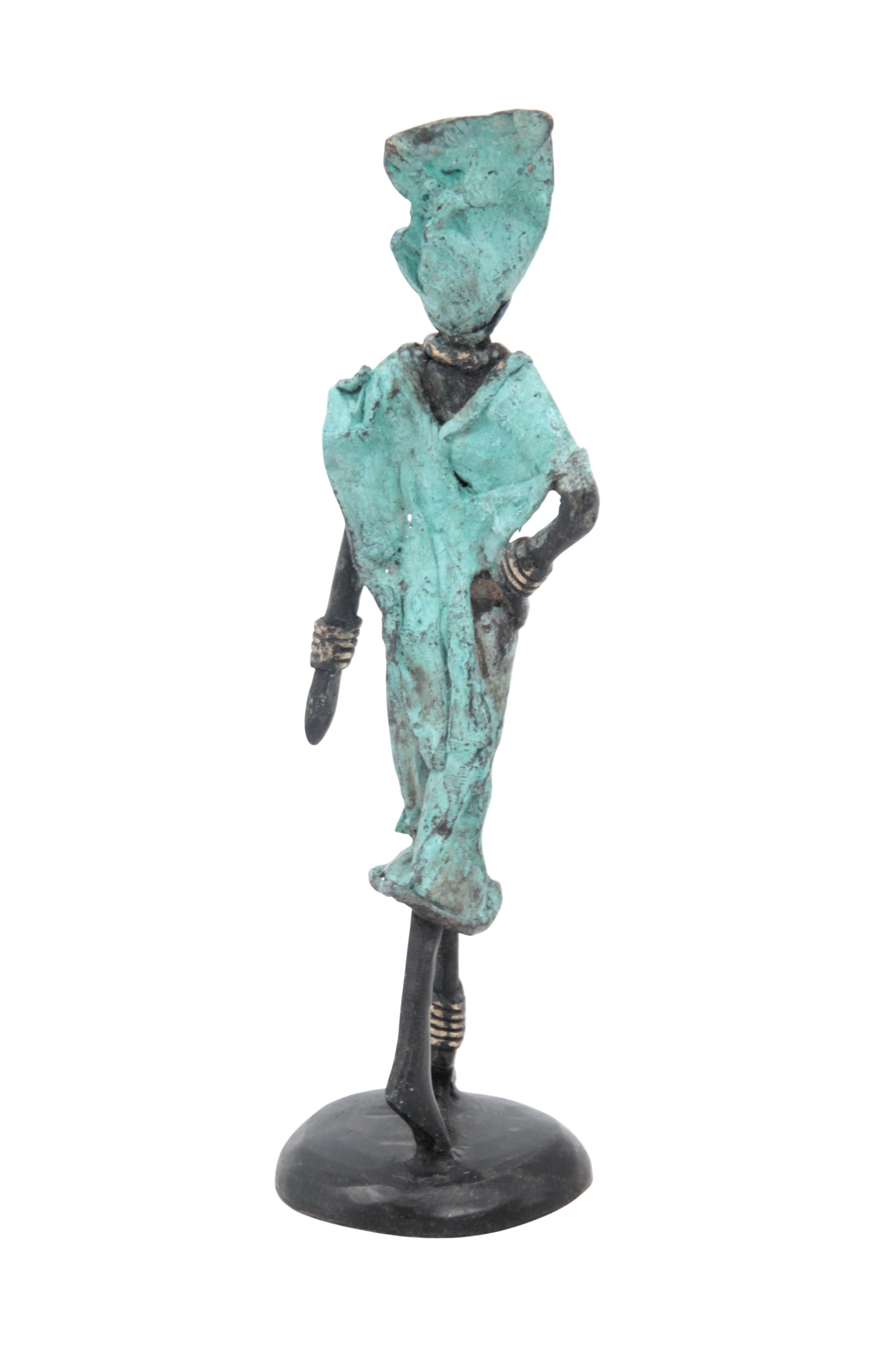 Bronze 15 cm turquoise n°1 