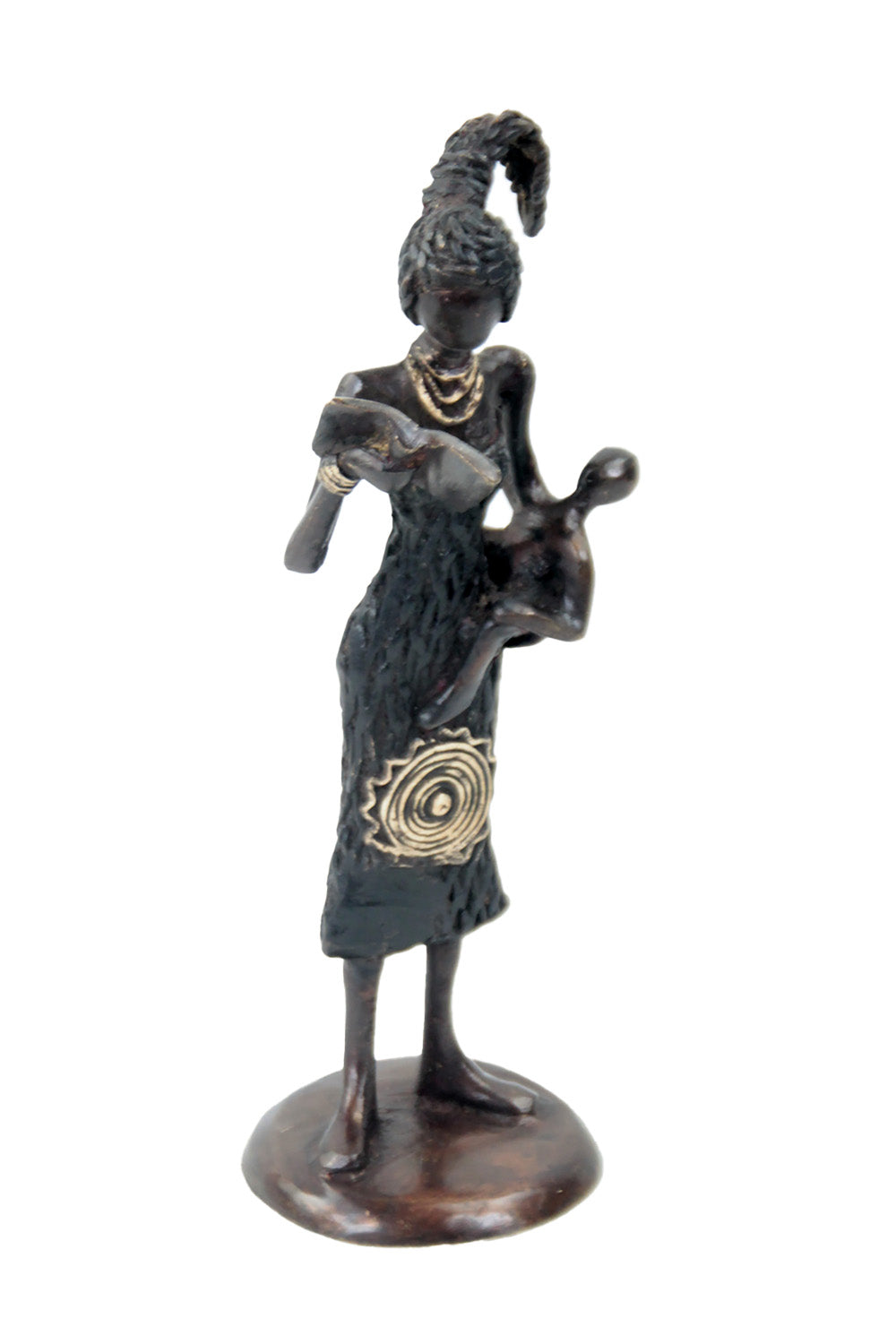 Bronze Ibrahim Dermé 25 cm noir n°1 Bronzes d'Afrique