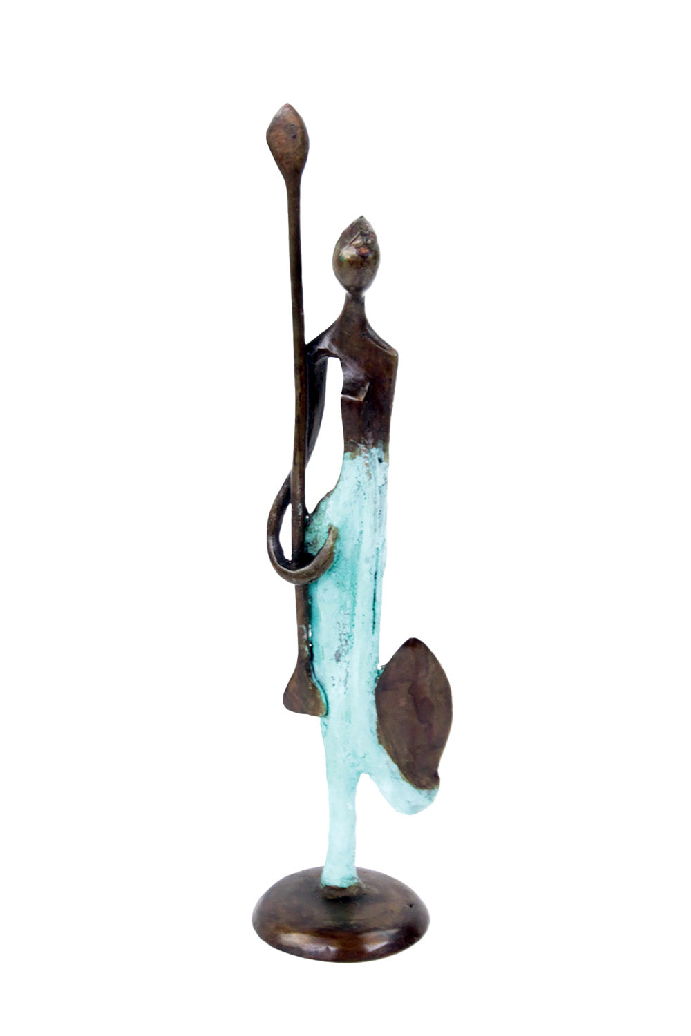 Bronze d'Abdoulaye 25cm turquoise n°9 Bronzes d'Afrique