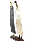 Couple plat 55 cm noir & doré Bronzes d'Afrique