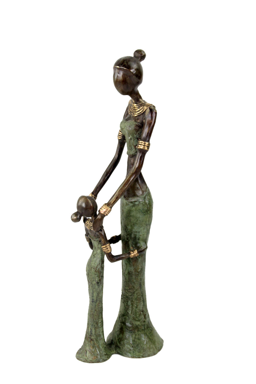 Bronze Mohamadi Dermé 30 cm vert n°4 Bronzes d'Afrique
