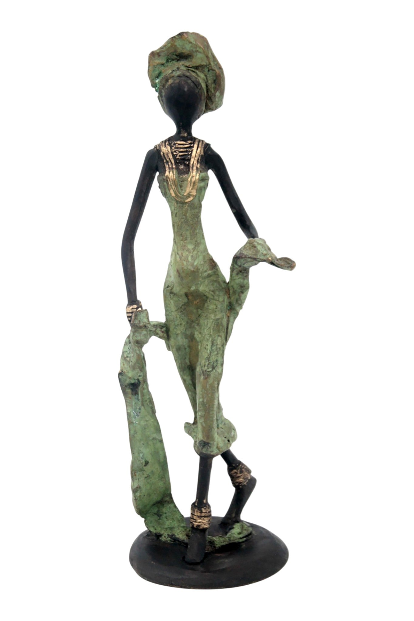Bronze 25 cm vert n°5 