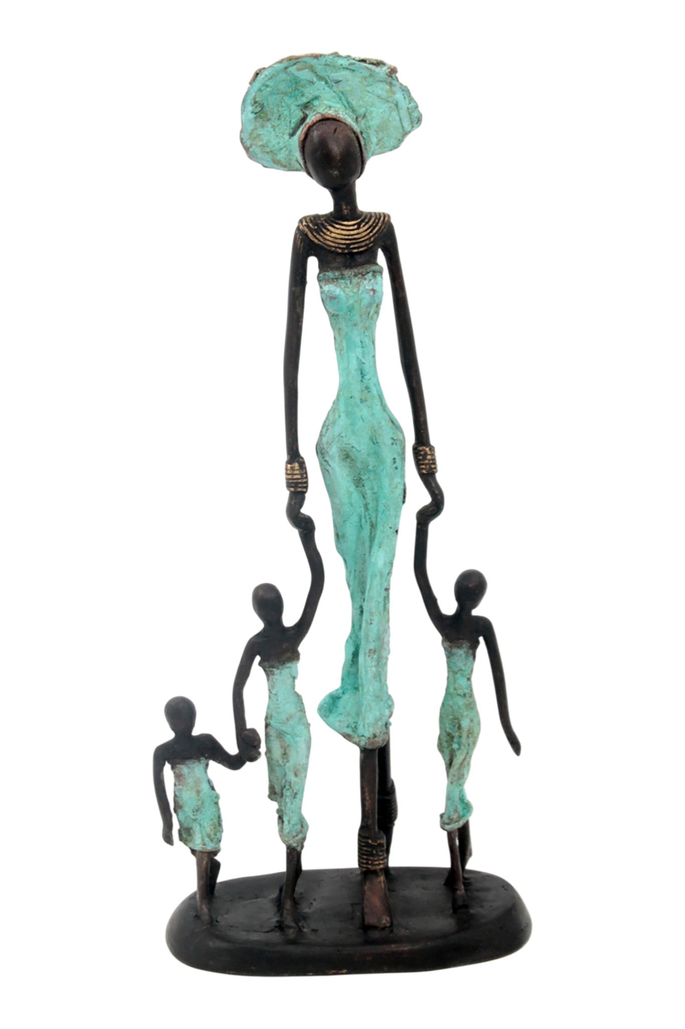 Bronze 35 cm turquoise n°9 