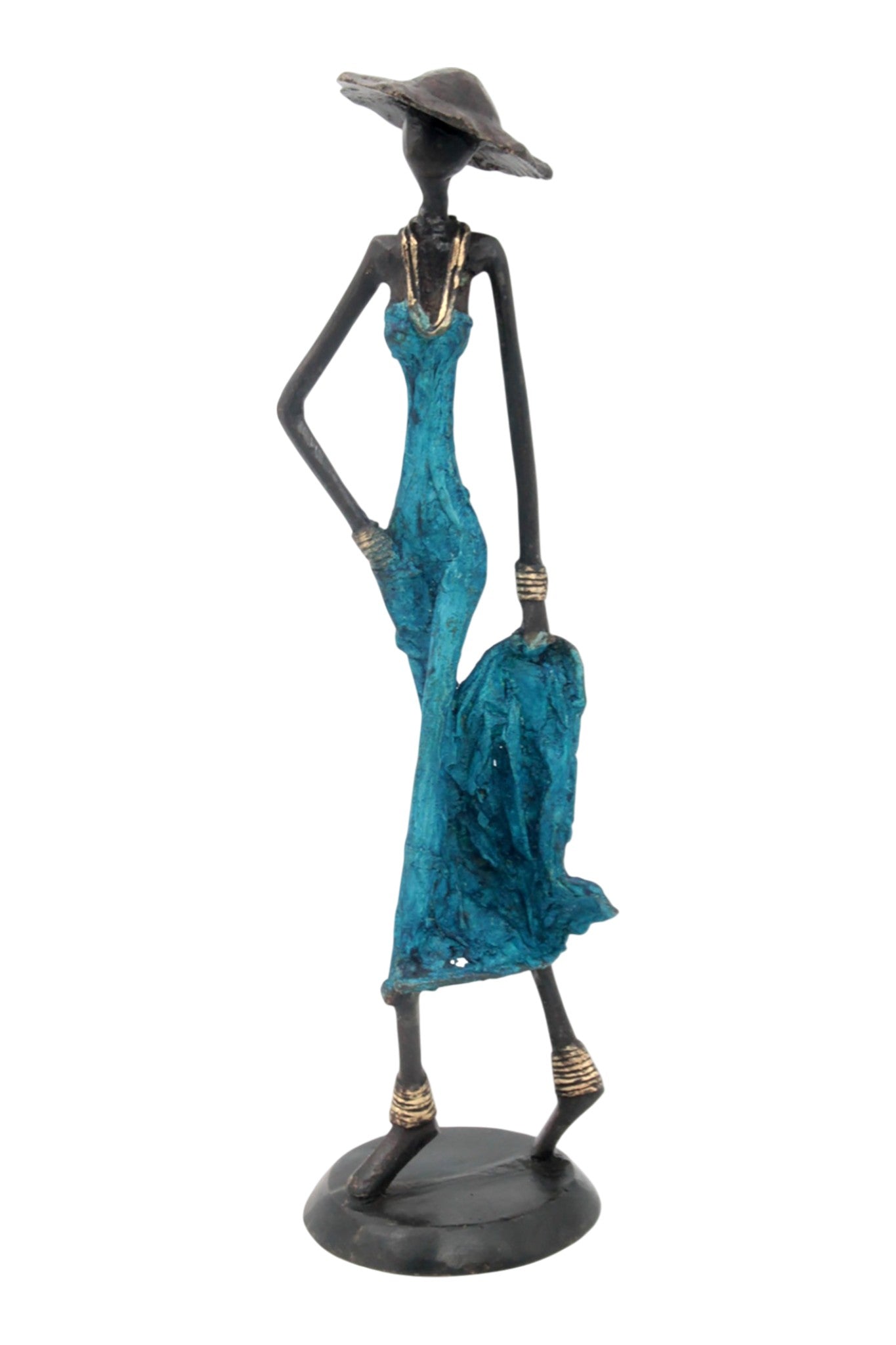 Bronze 35 cm bleu n°2 
