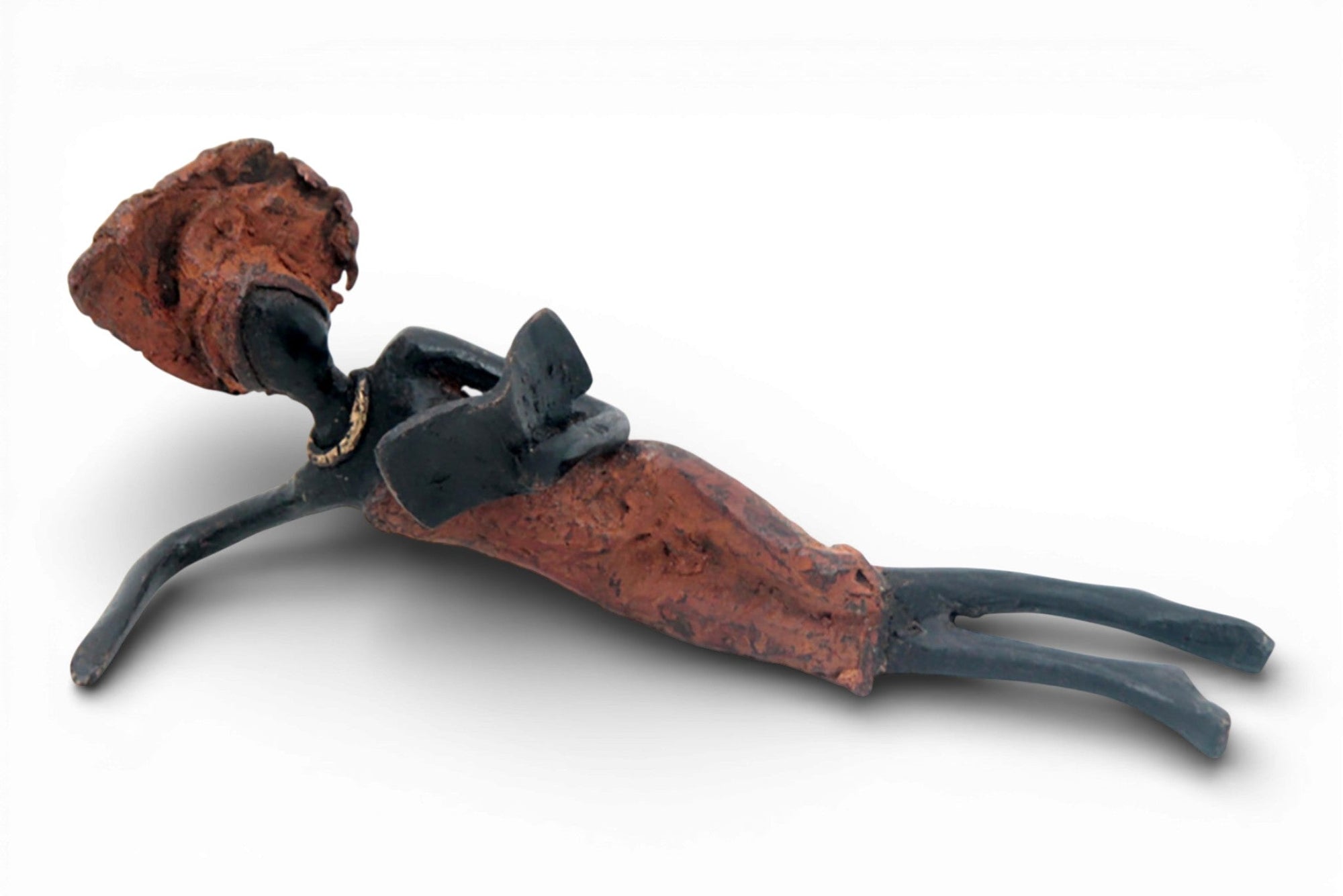 Bronze allongé 20 cm marron n°4 
