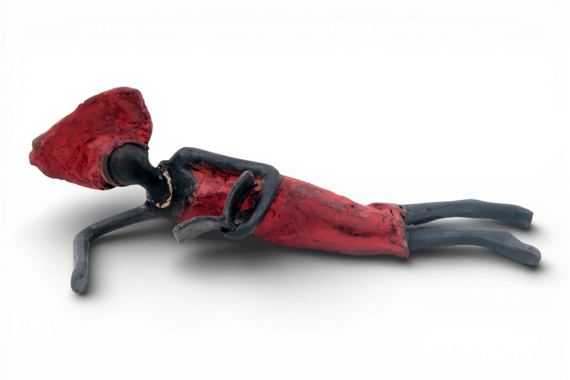 Bronze allongé 20 cm rouge n°1 