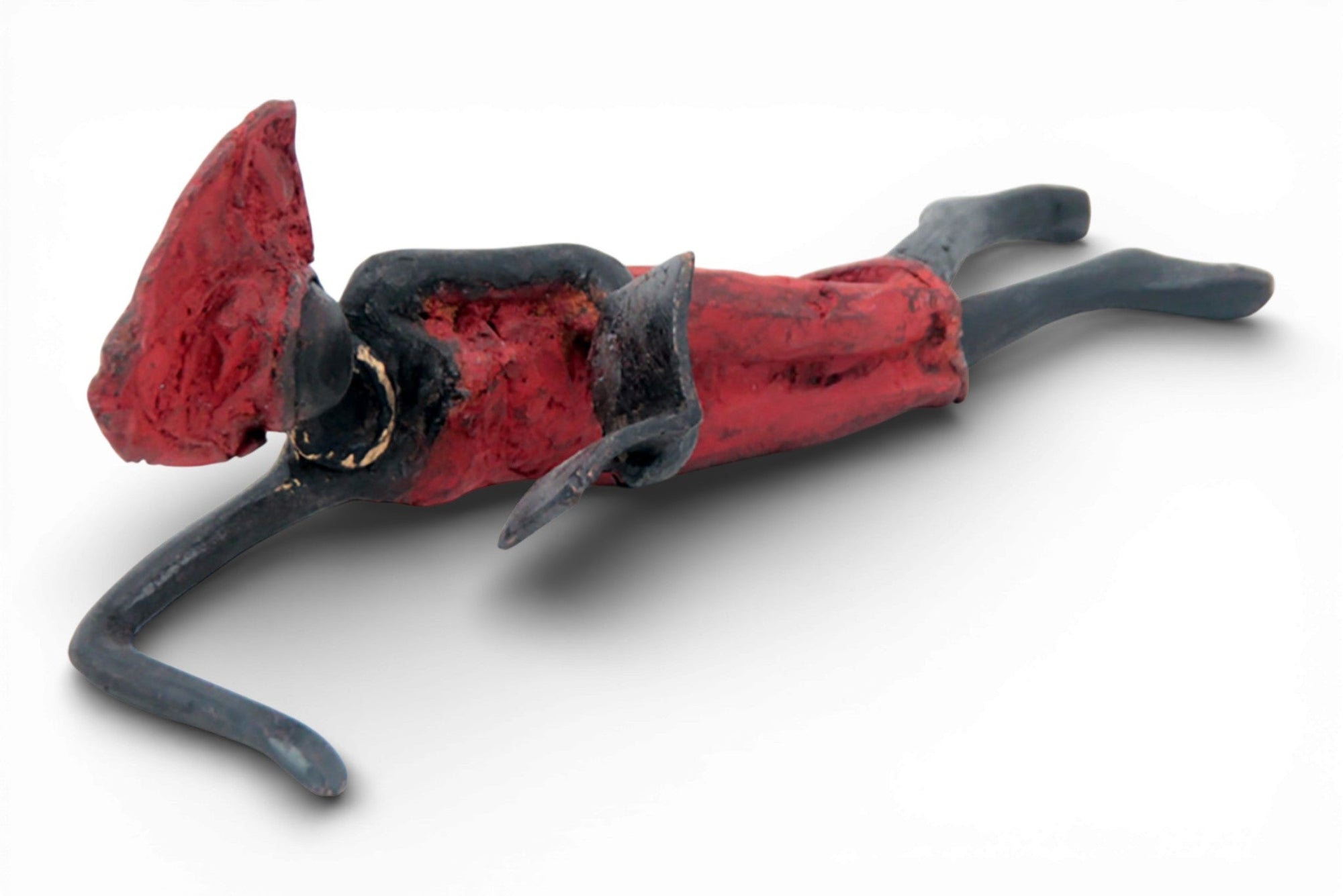 Bronze allongé 20 cm rouge n°1 