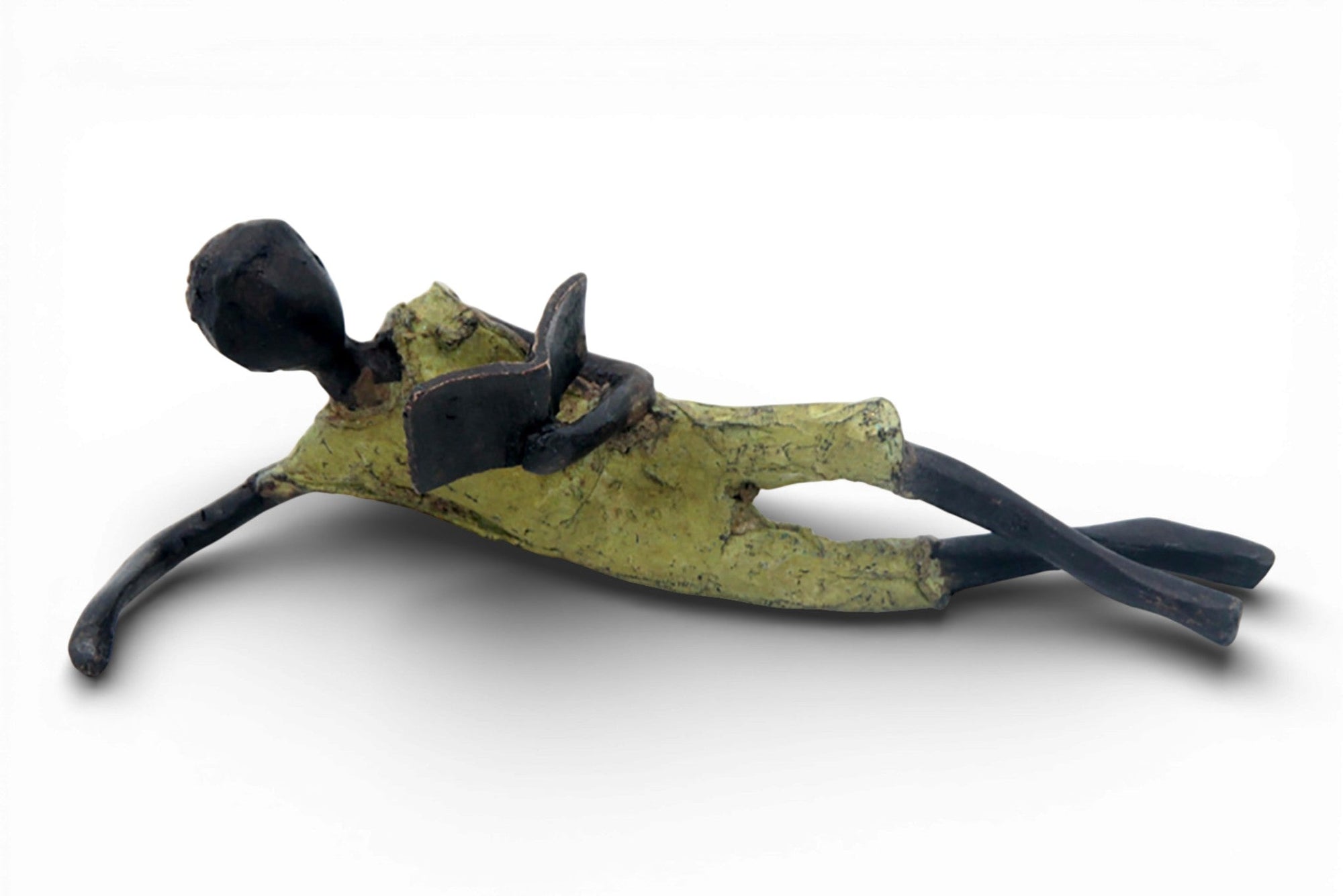 Bronze allongé 20 cm vert n°9 