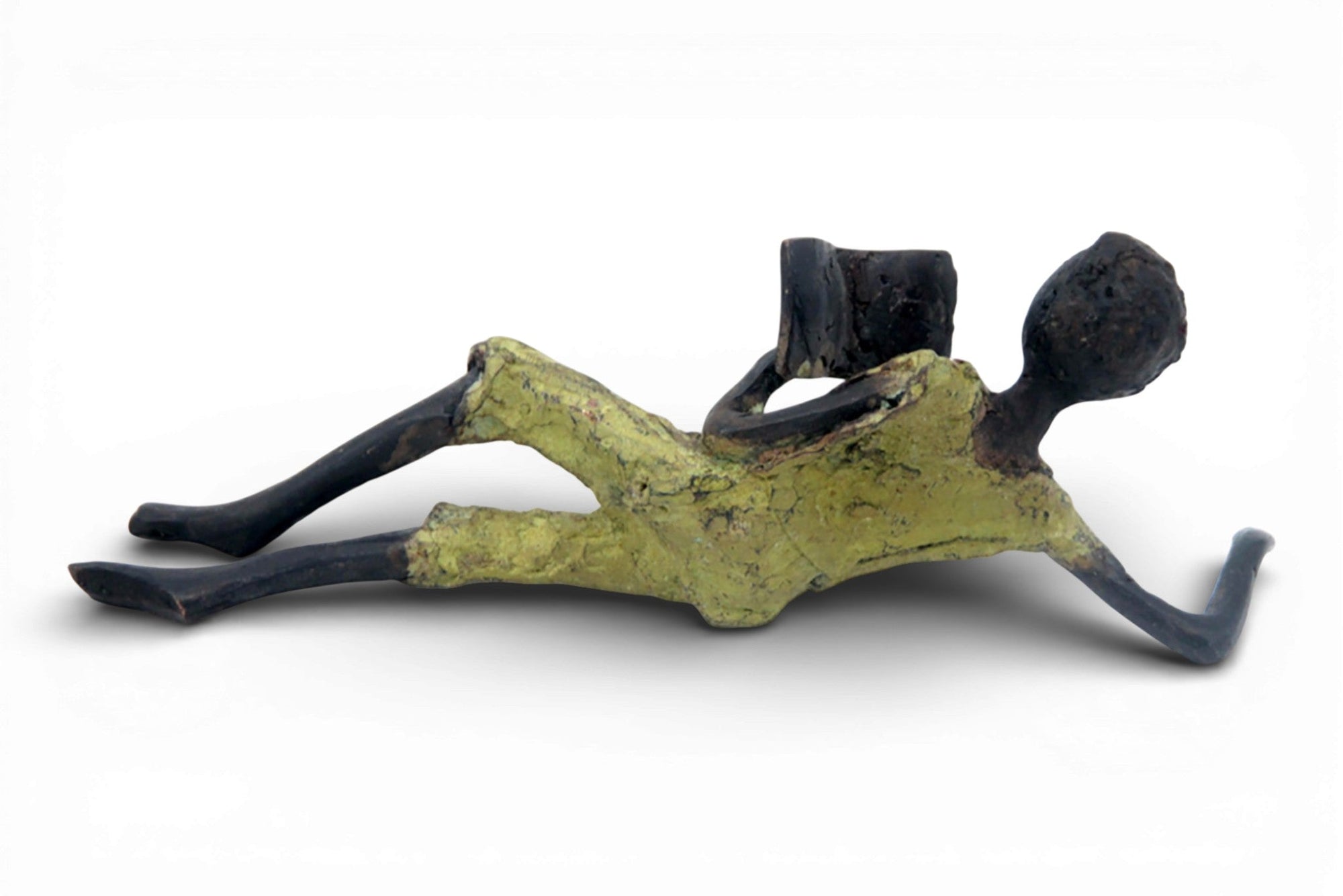 Bronze allongé 20 cm vert n°9 
