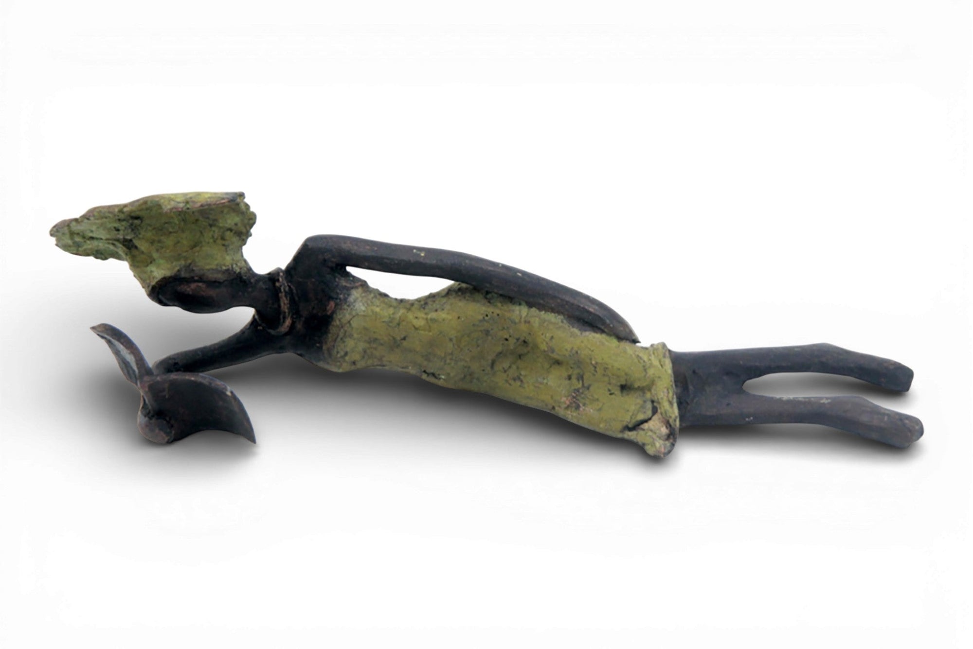 Bronze allongé 20 cm vert n°10 