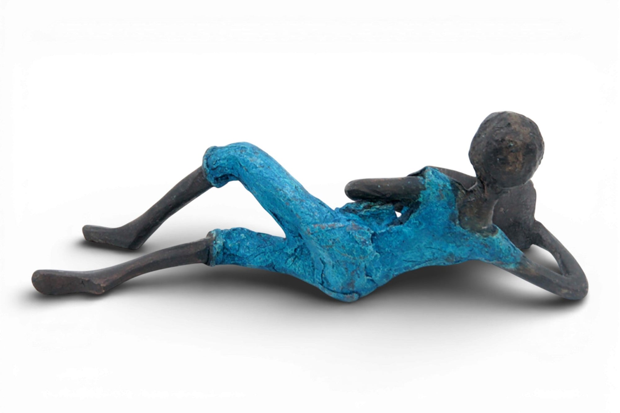 Bronze allongé 20 cm bleu n°3 