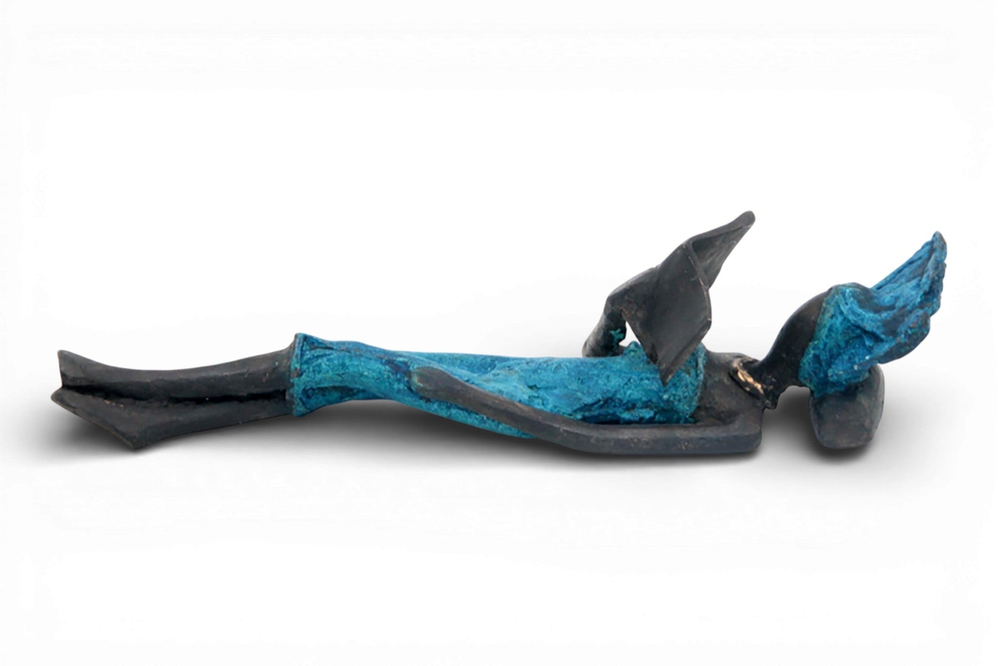 Bronze allongé 20 cm bleu n°4 