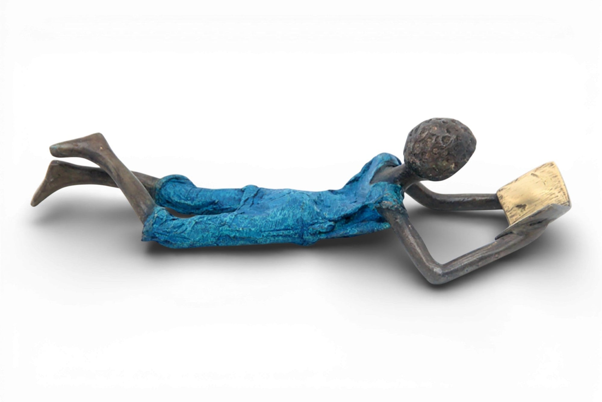 Bronze allongé 20 cm bleu n°9 