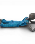 Bronze allongé 20 cm bleu n°9 
