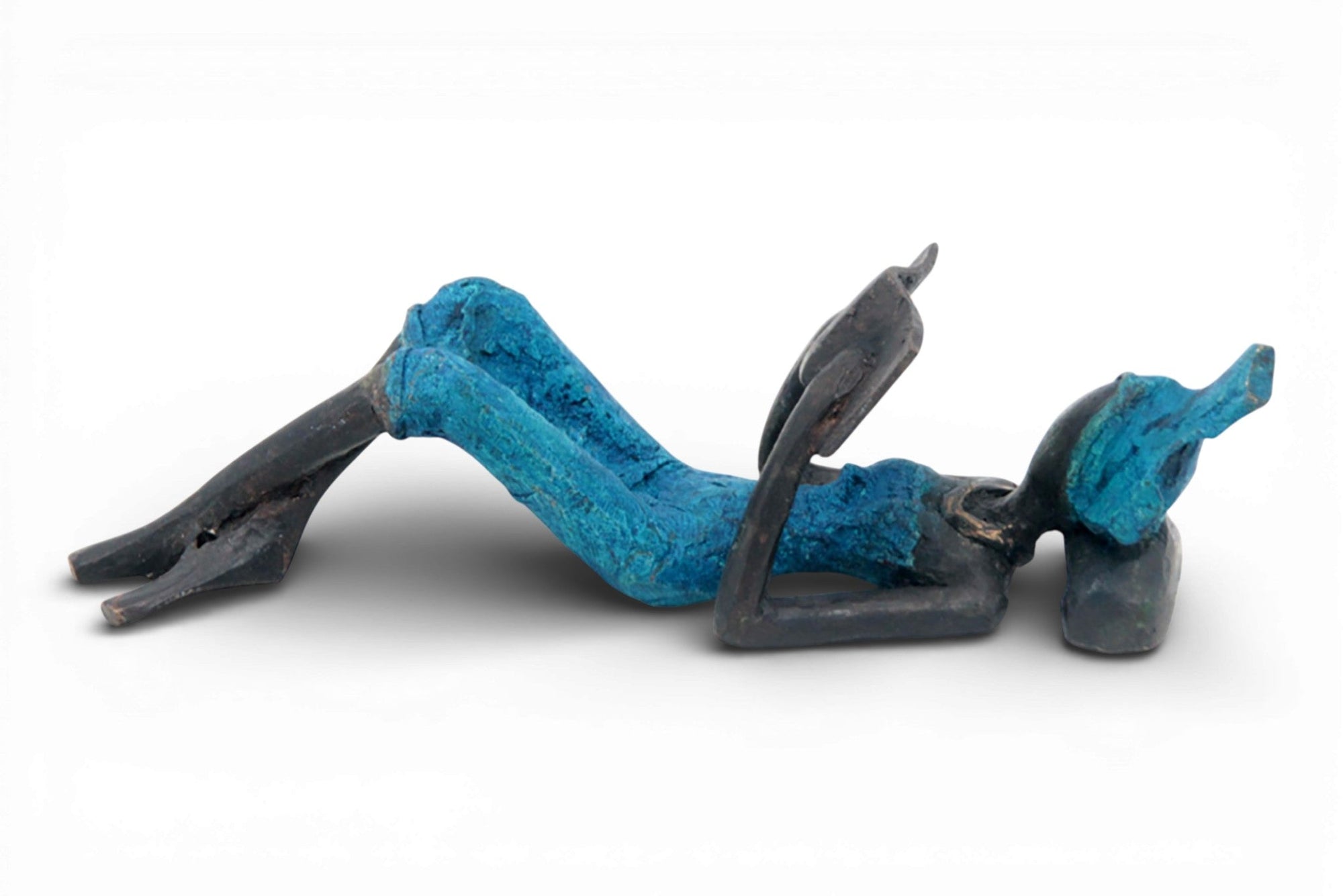 Bronze allongé 20 cm bleu n°11 