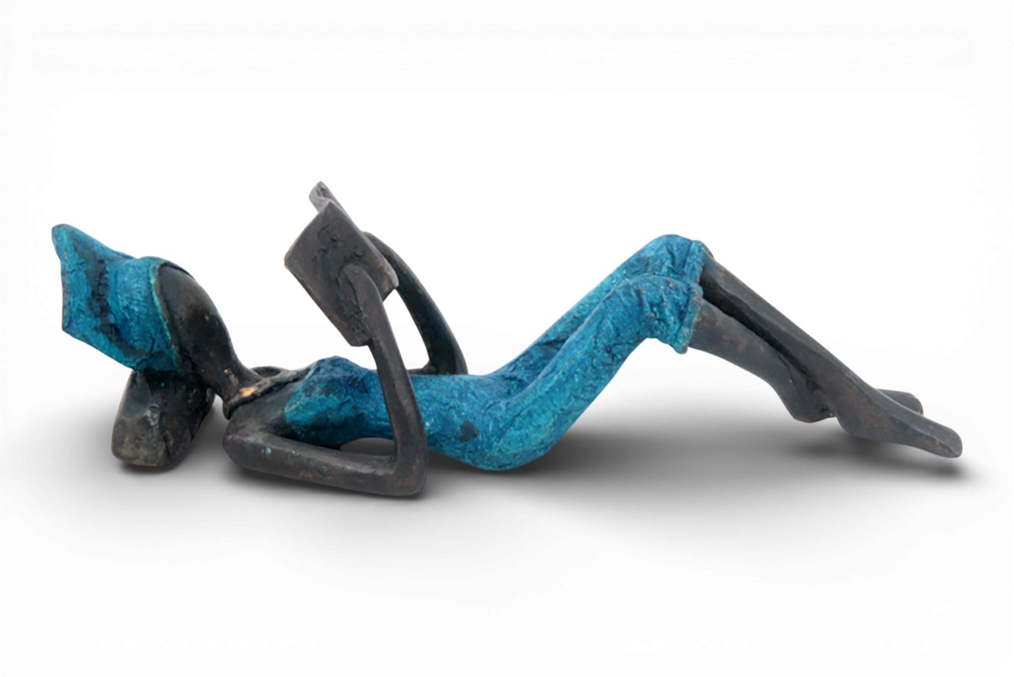 Bronze allongé 20 cm bleu n°11 