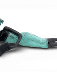 Bronze allongé 20 cm turquoise n°4 