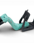 Bronze allongé 20 cm turquoise n°8 