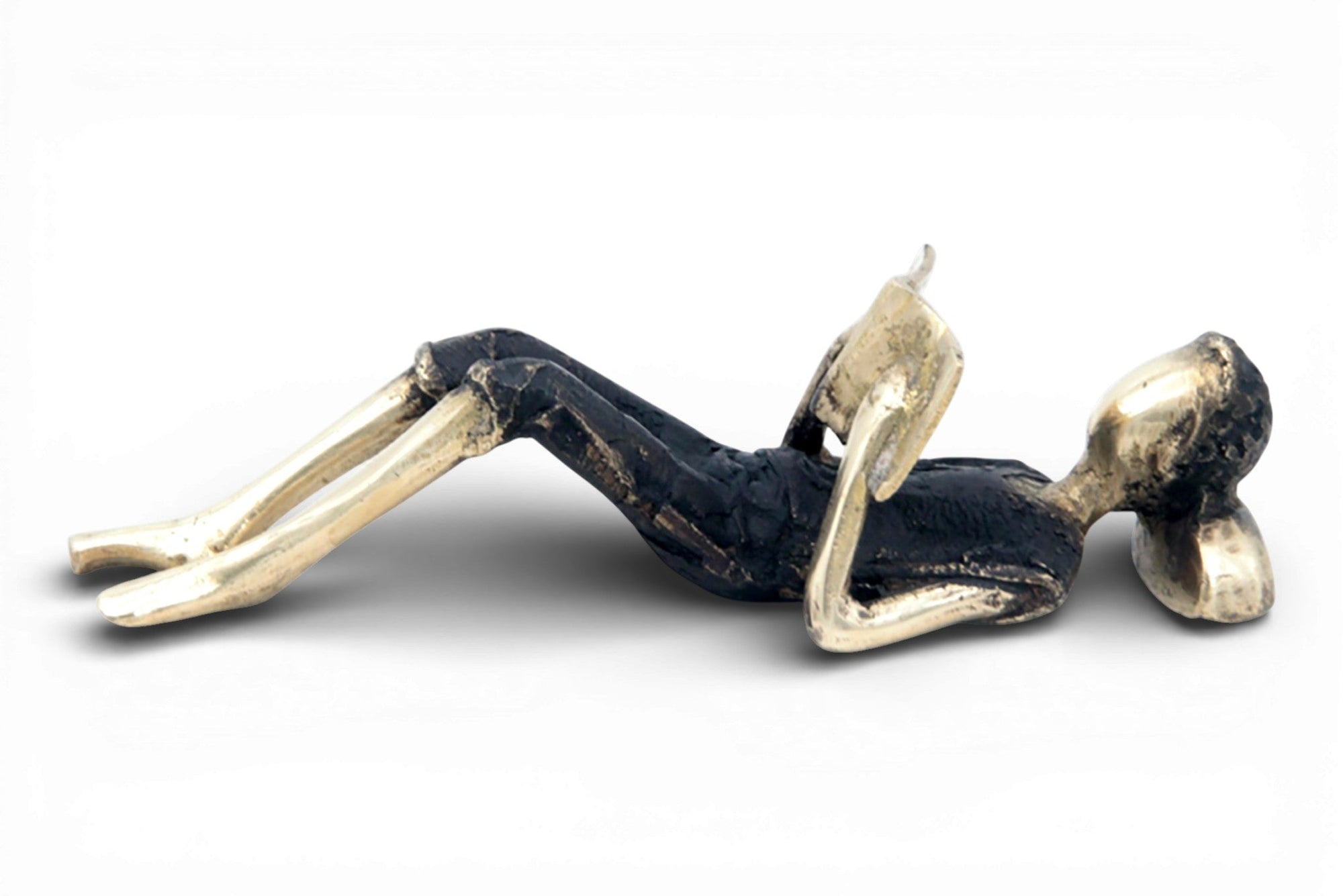 Bronze allongé 20 cm black &amp; gold n°2 