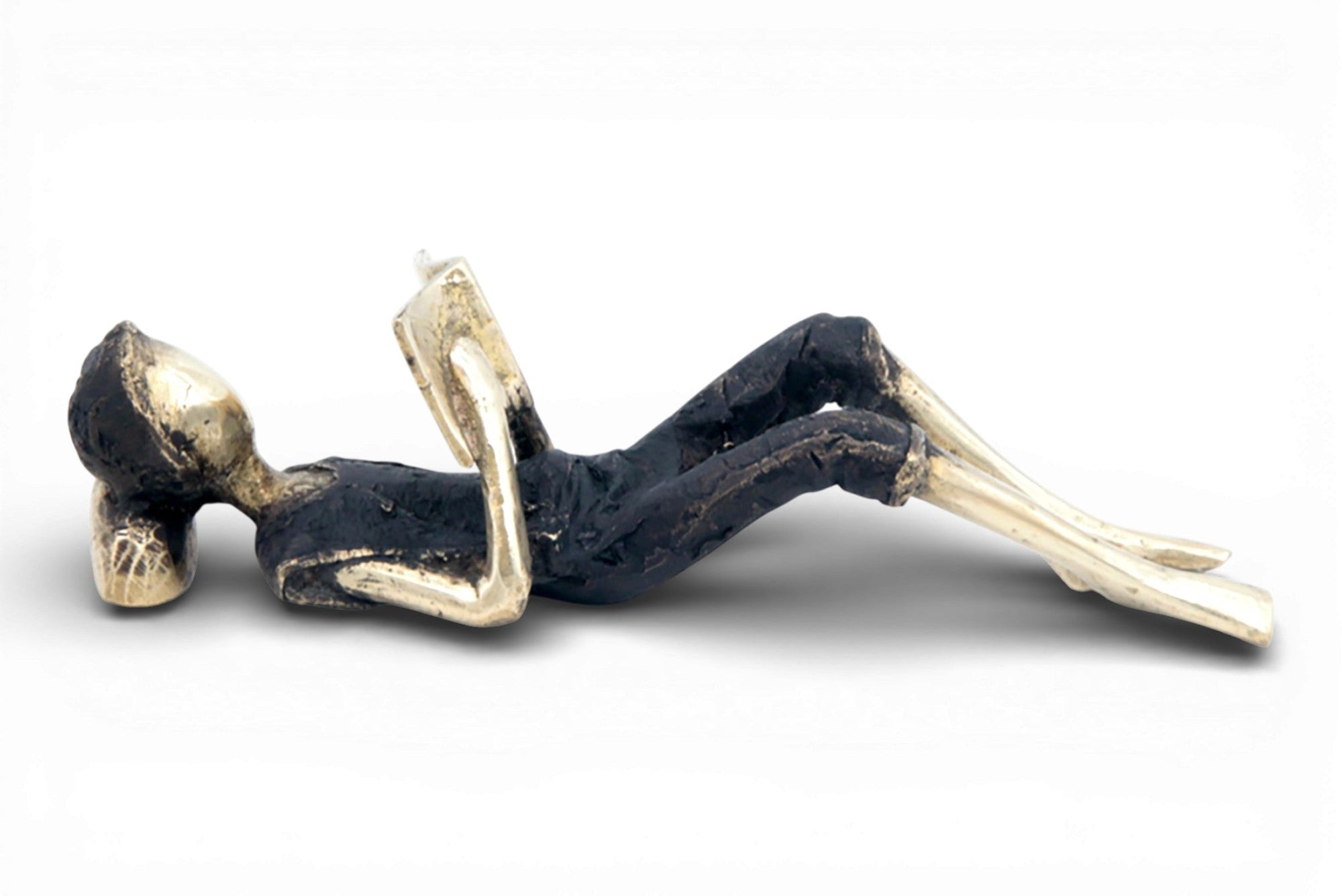 Bronze allongé 20 cm black &amp; gold n°2 