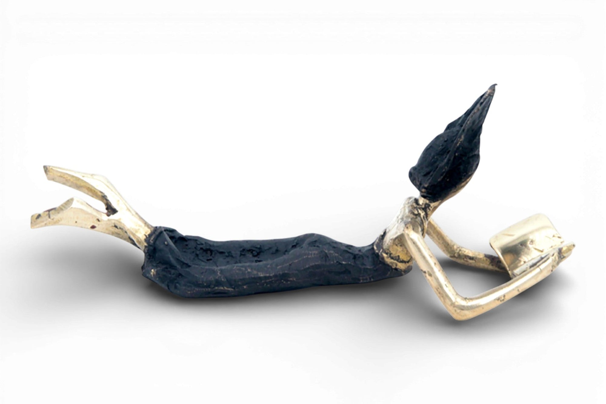 Bronze allongé 20 cm black &amp; gold n°9 