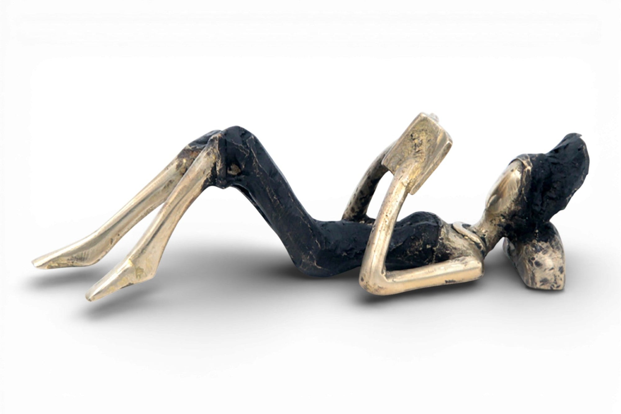 Bronze allongé 20 cm black &amp; gold n°11 