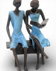 Bronze couple sur banc 20 cm n°9 
