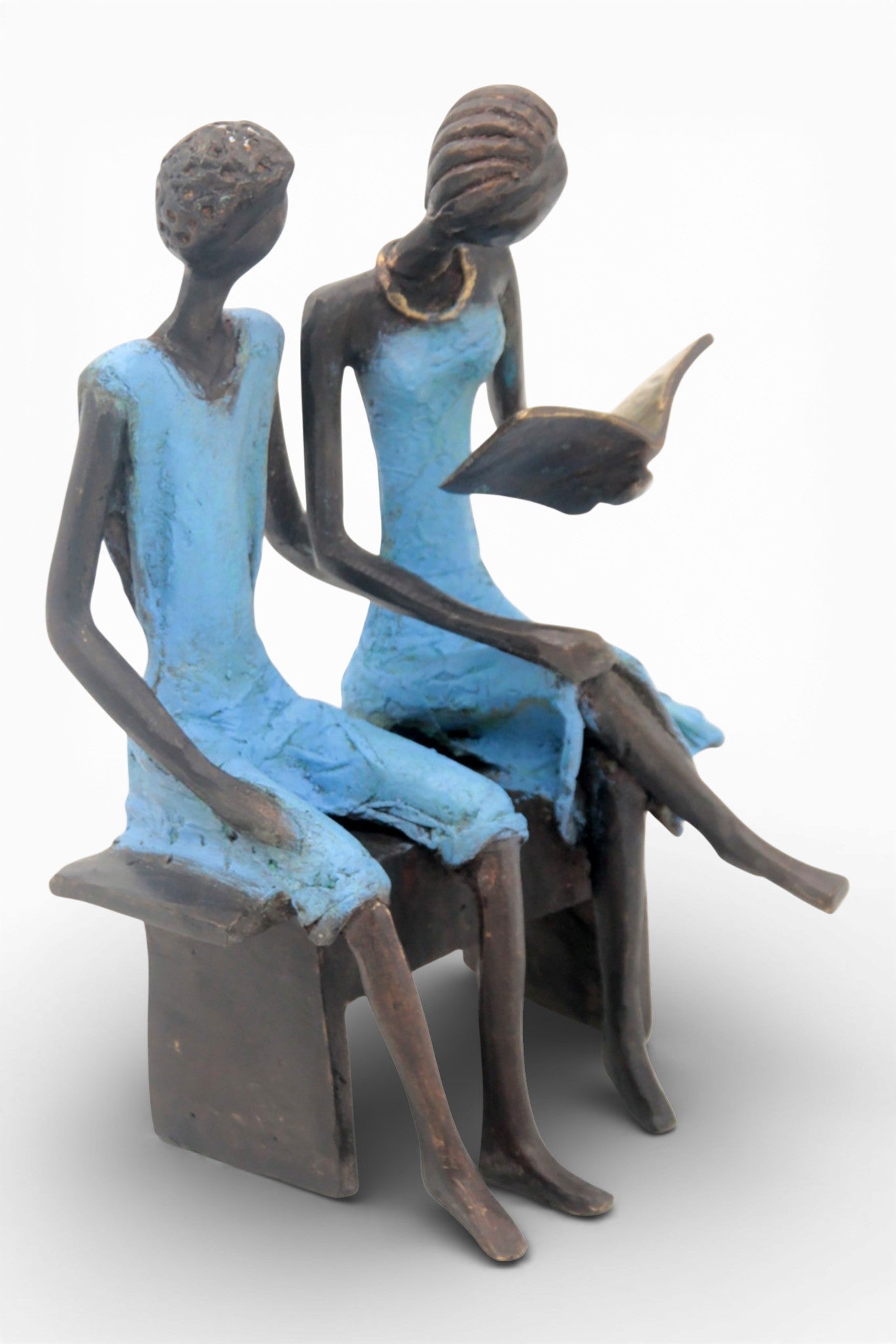 Bronze couple sur banc 20 cm n°9 