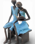 Bronze couple sur banc 20 cm n°9 