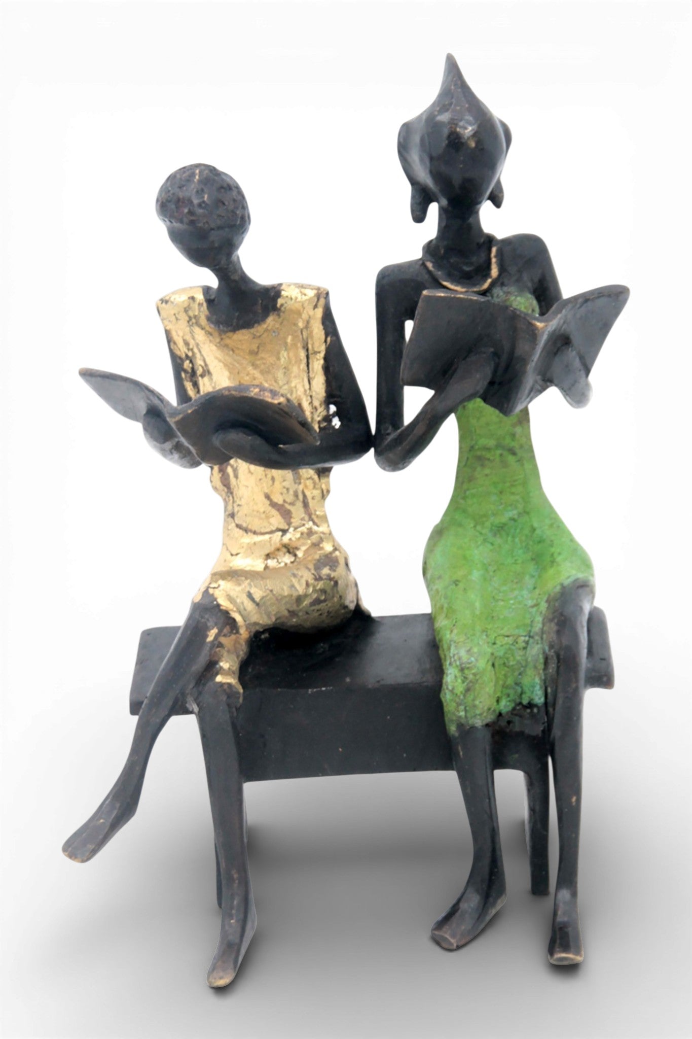 Bronze couple sur banc 20 cm n°10 