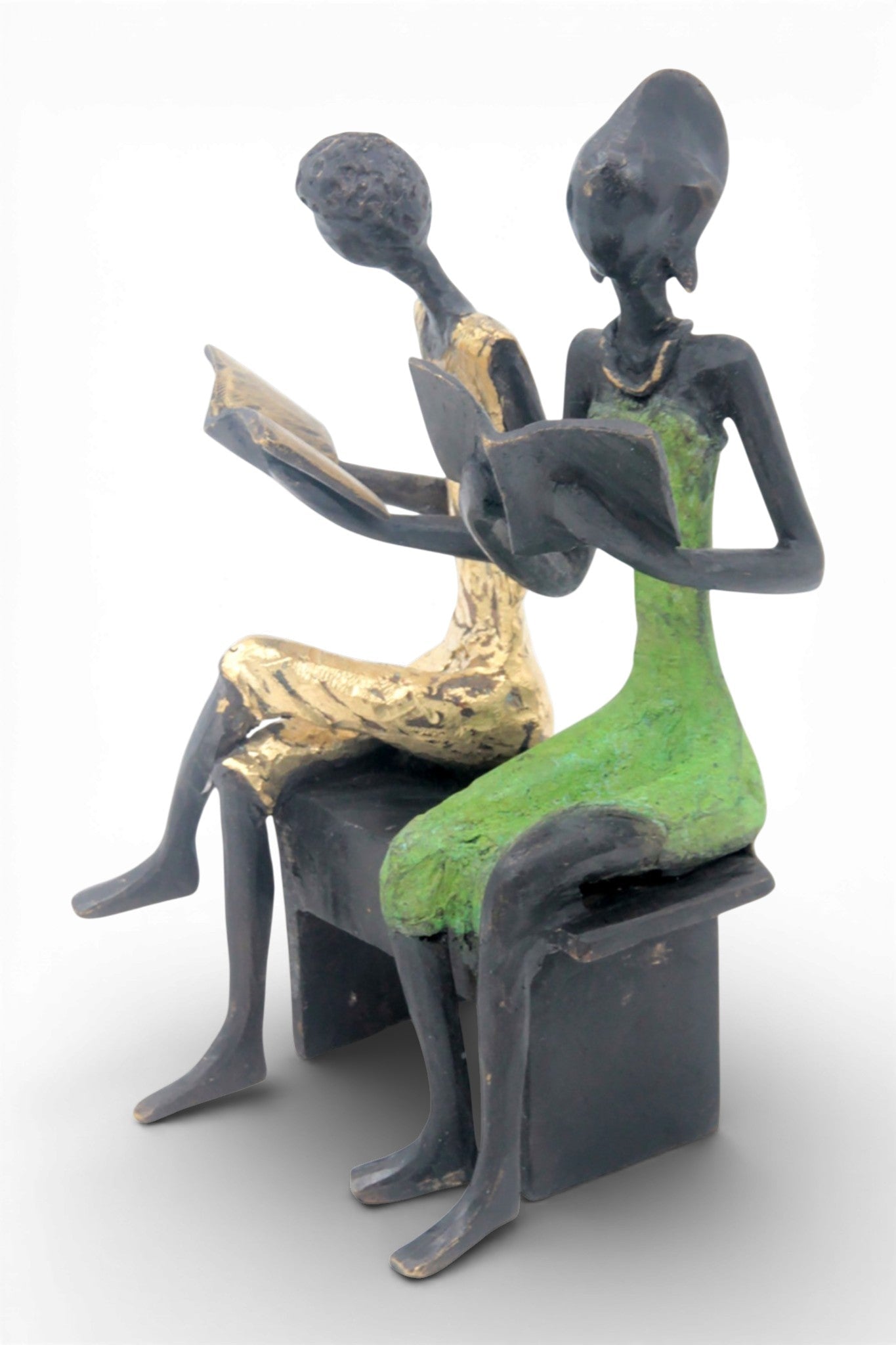 Bronze couple sur banc 20 cm n°10 