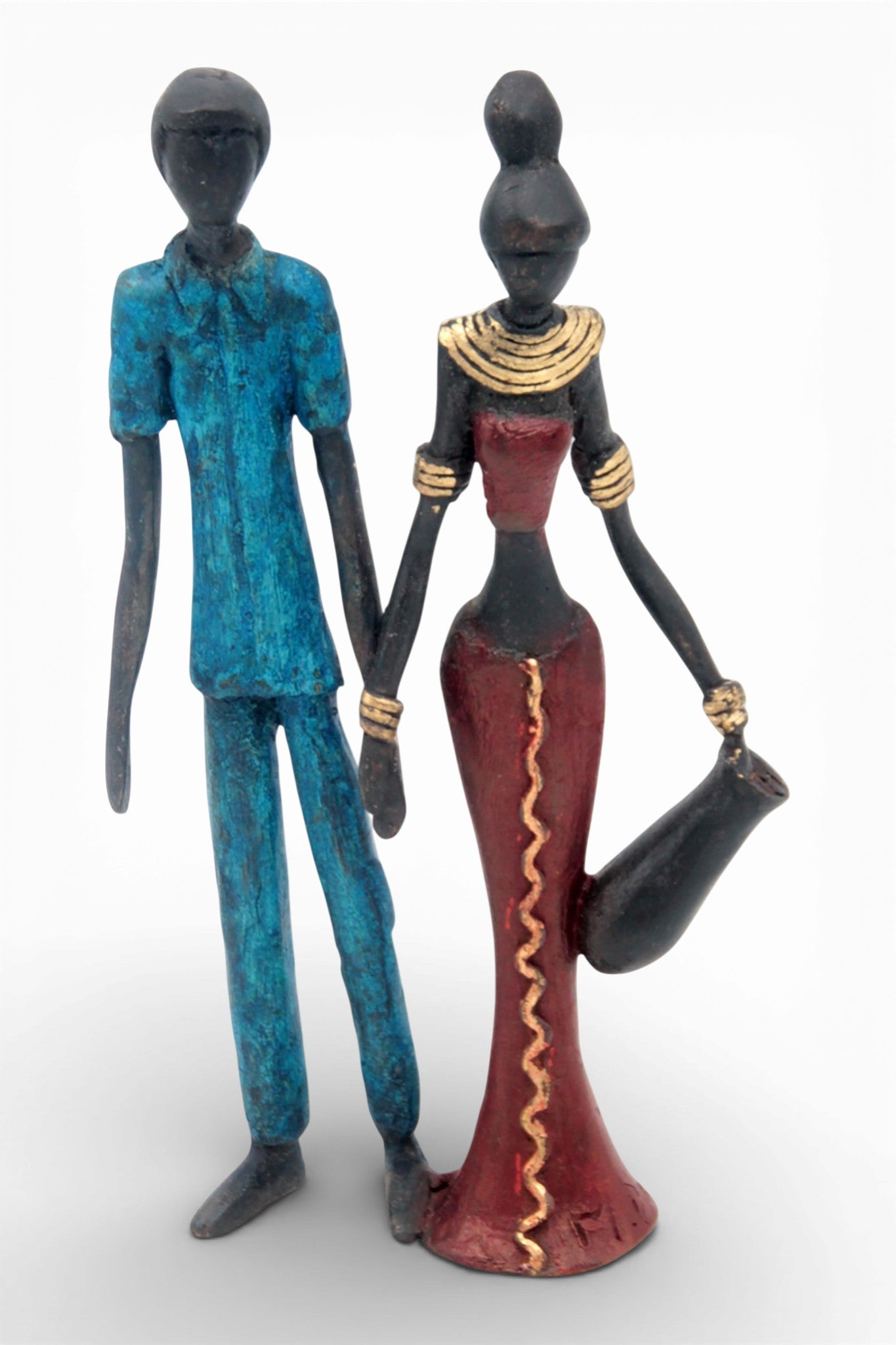 Bronze Mohamadi Dermé couple 20 cm n°1 