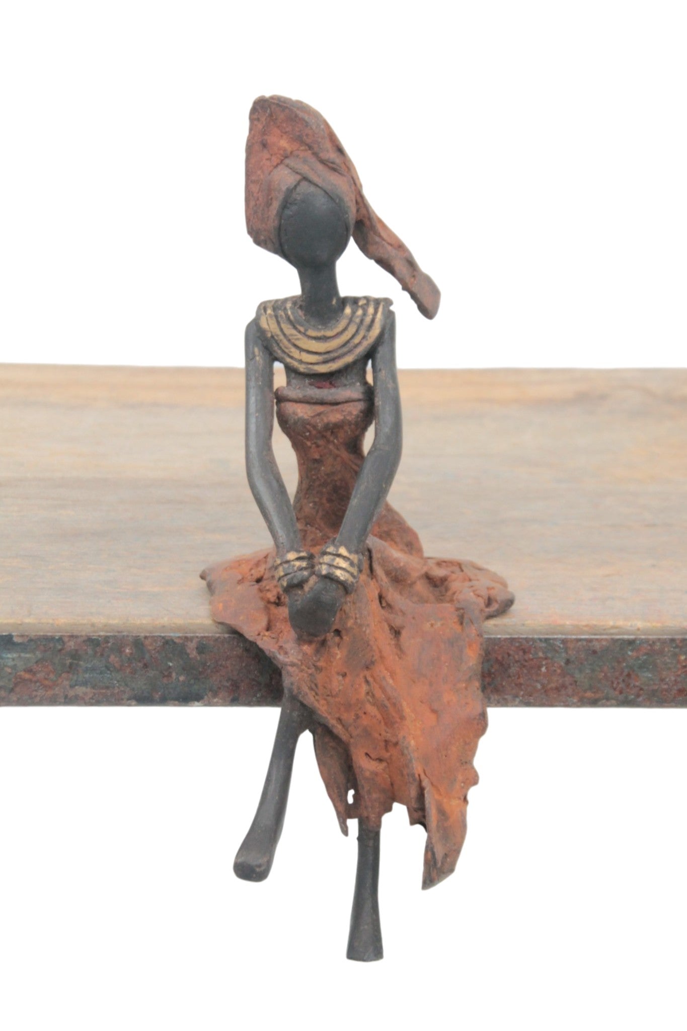Bronze assis 15 cm marron n°4 