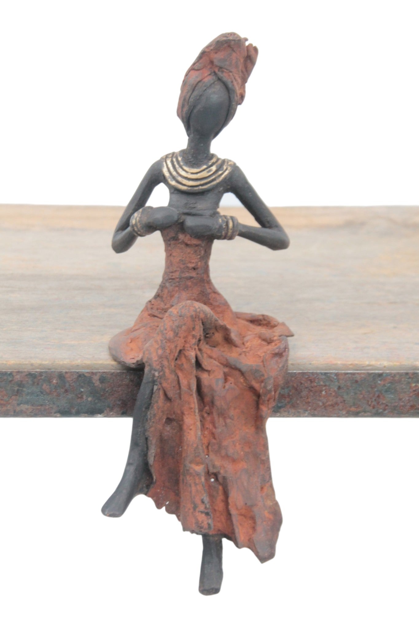 Bronze assis 15 cm marron n°5 