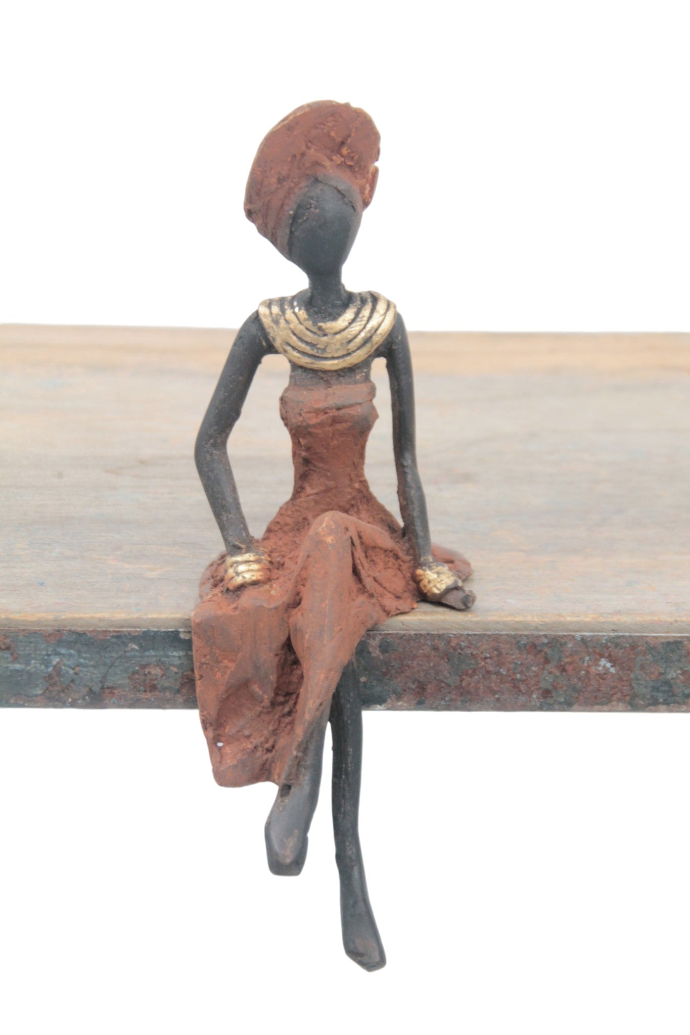 Bronze assis 15 cm marron n°7 