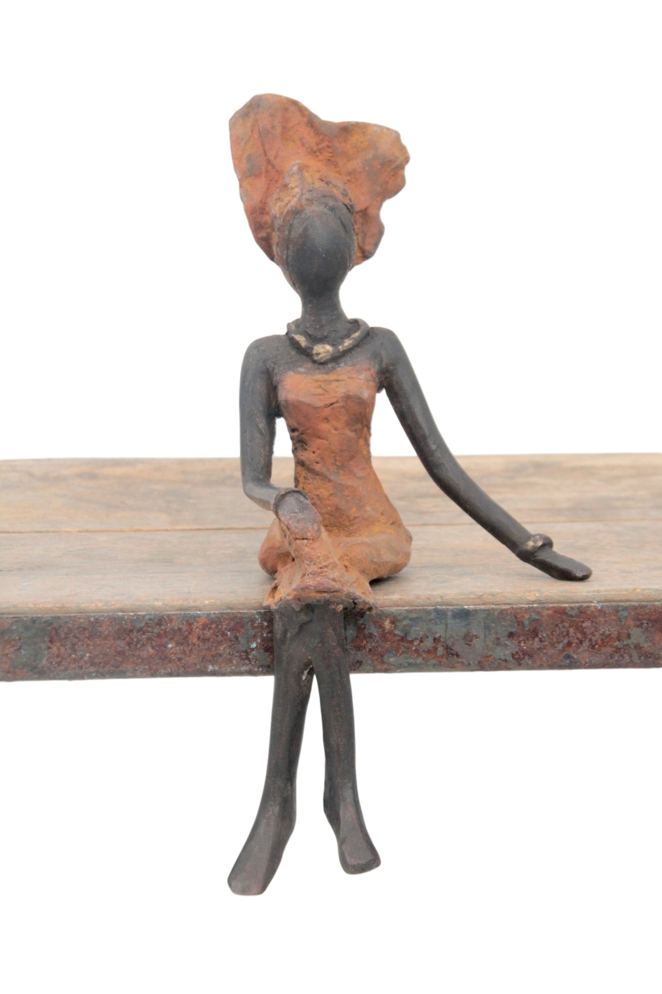 Bronze assis 20 cm marron n°5 