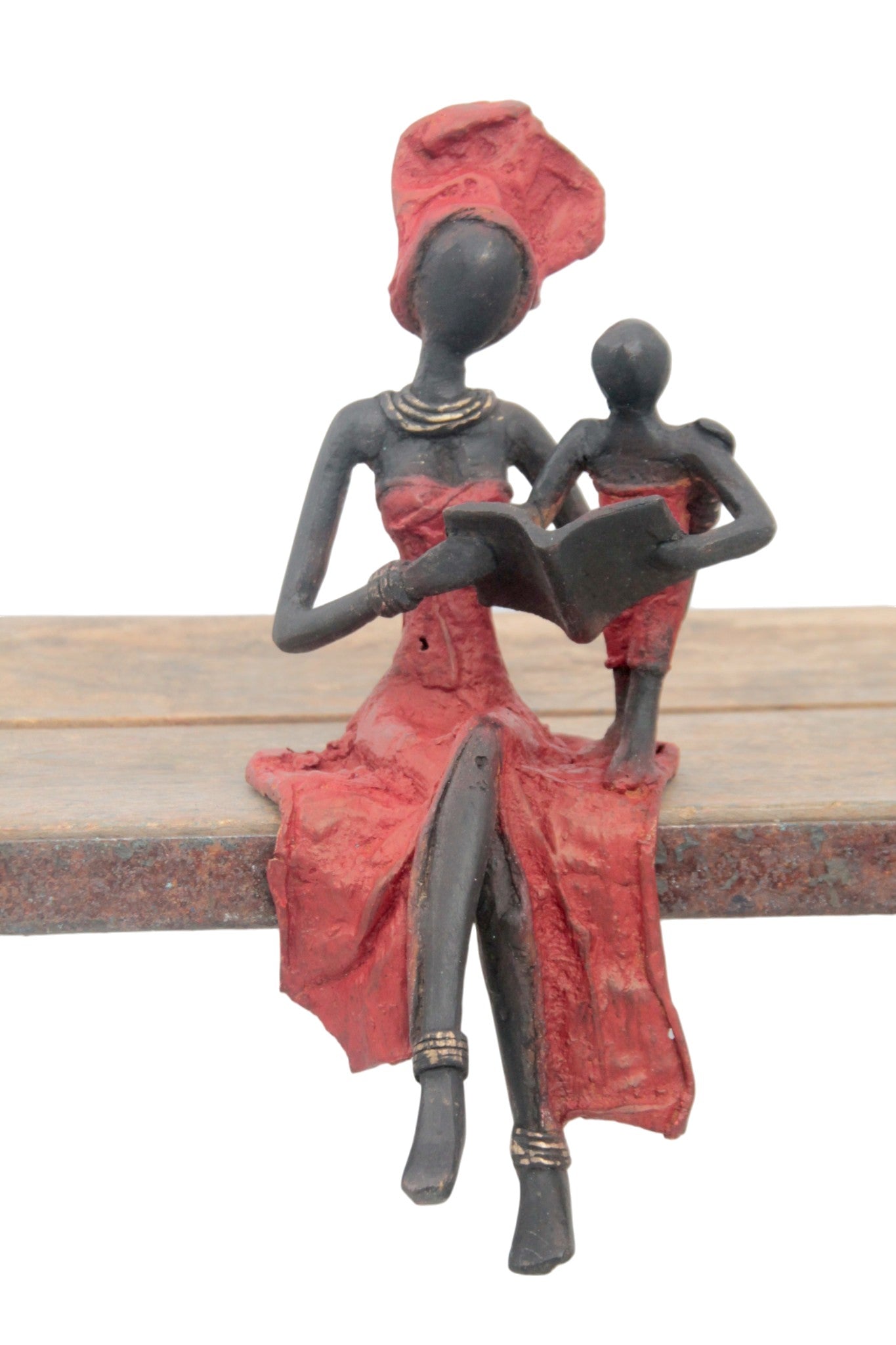 Bronze assis 20 cm rouge n°1 