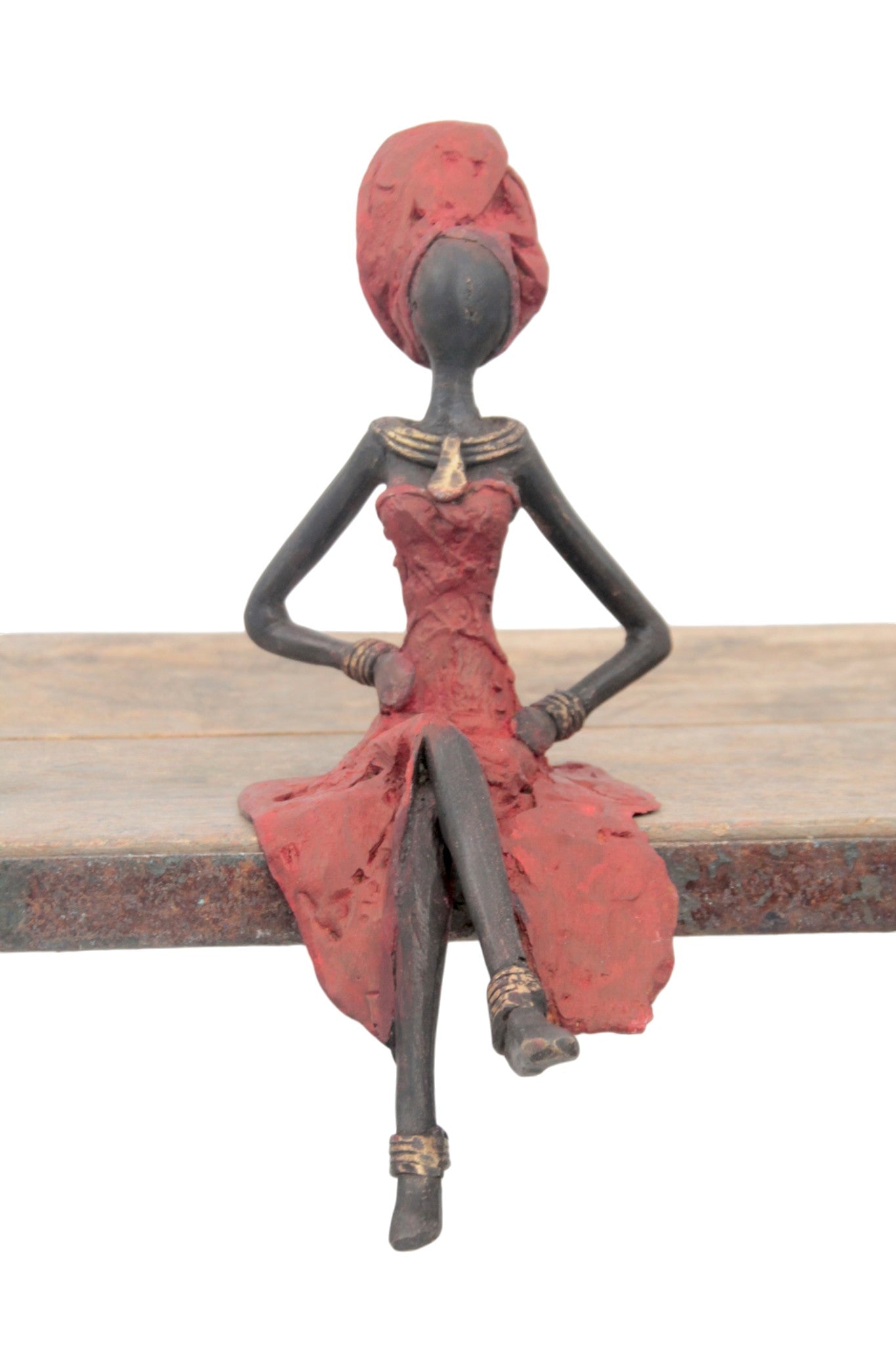 Bronze assis 20 cm rouge n°5 