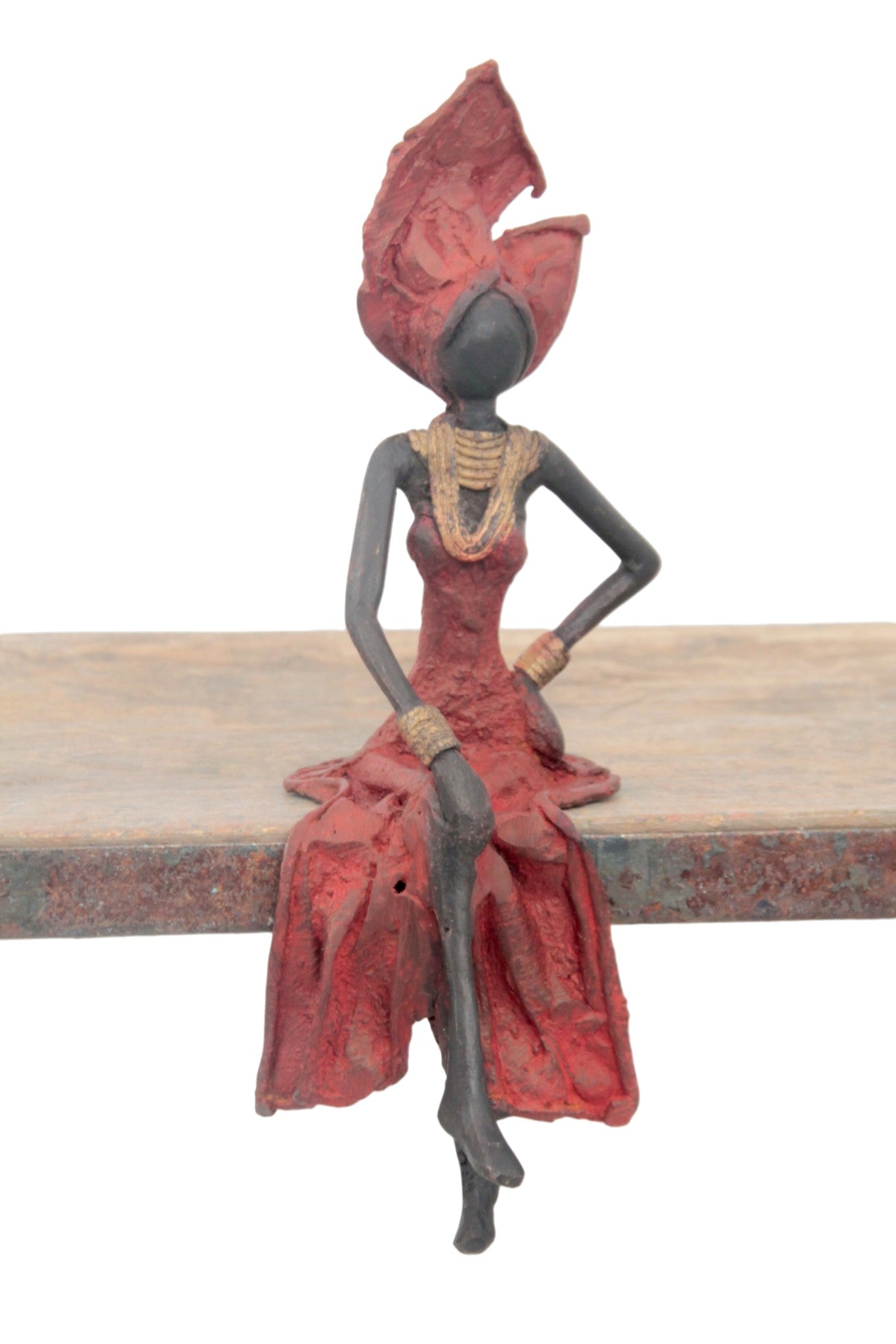 Bronze assis 20 cm rouge n°7 
