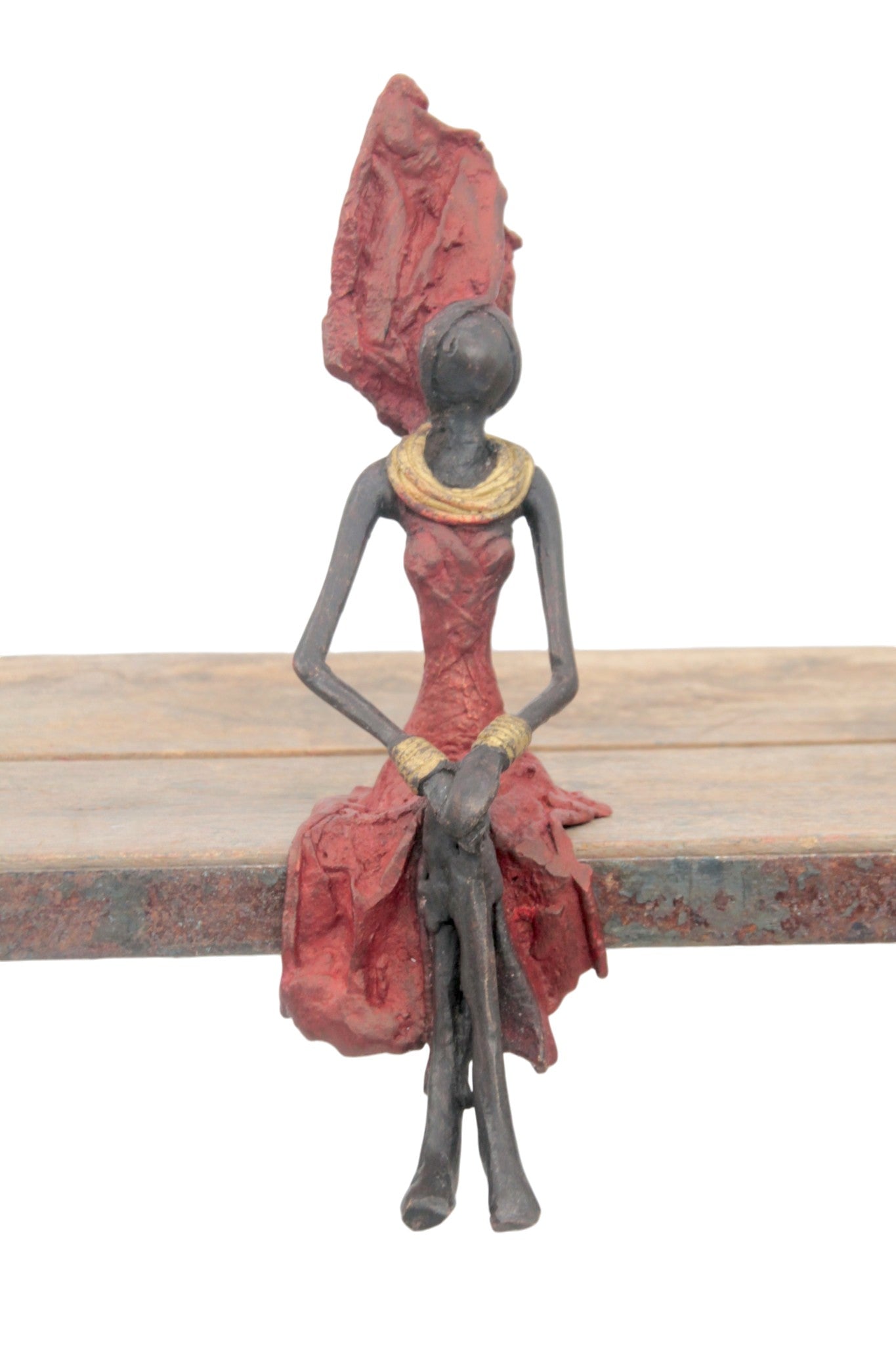 Bronze assis 20 cm rouge n°10 