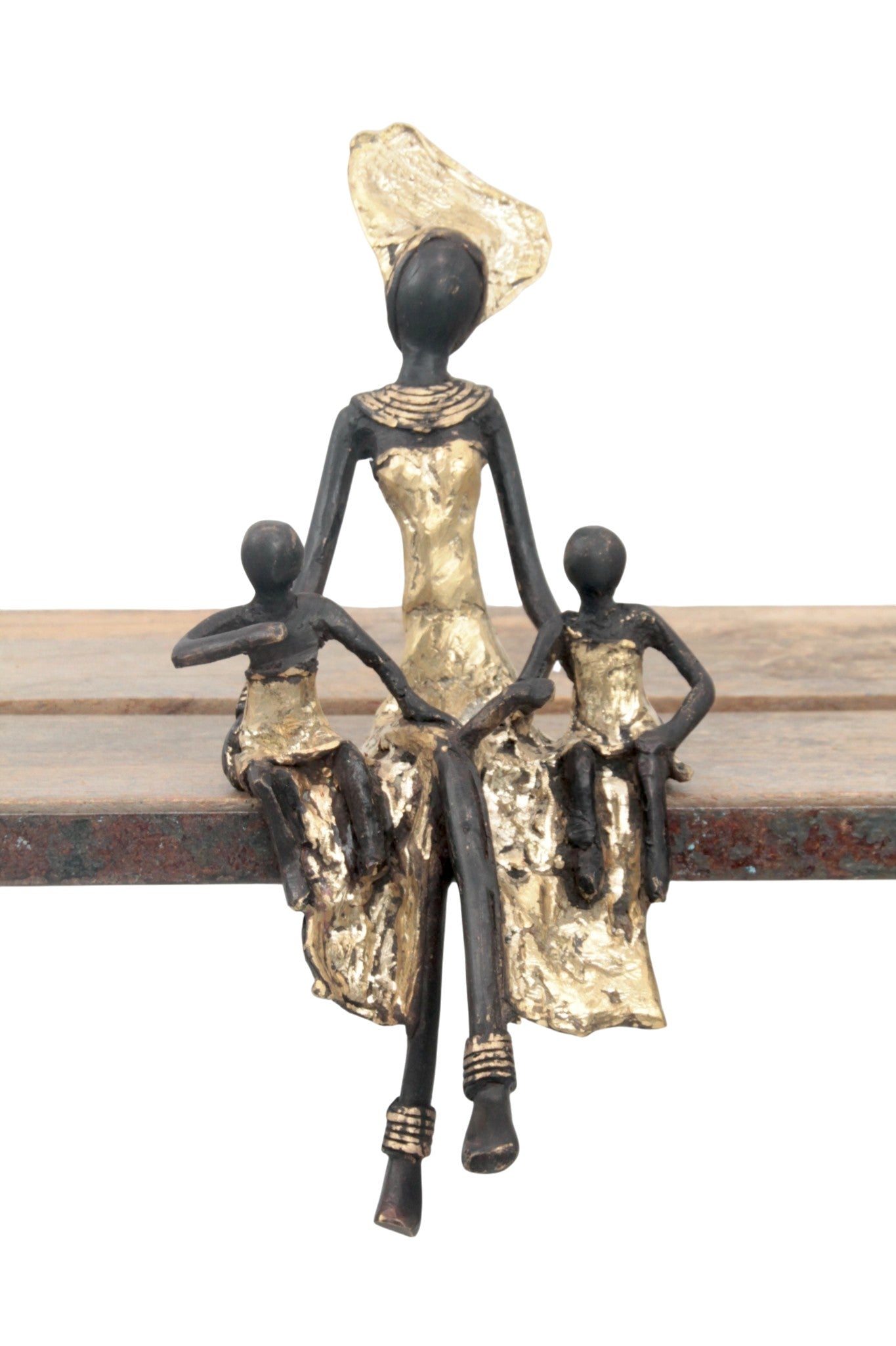 Bronze assis 25 cm doré n°12 