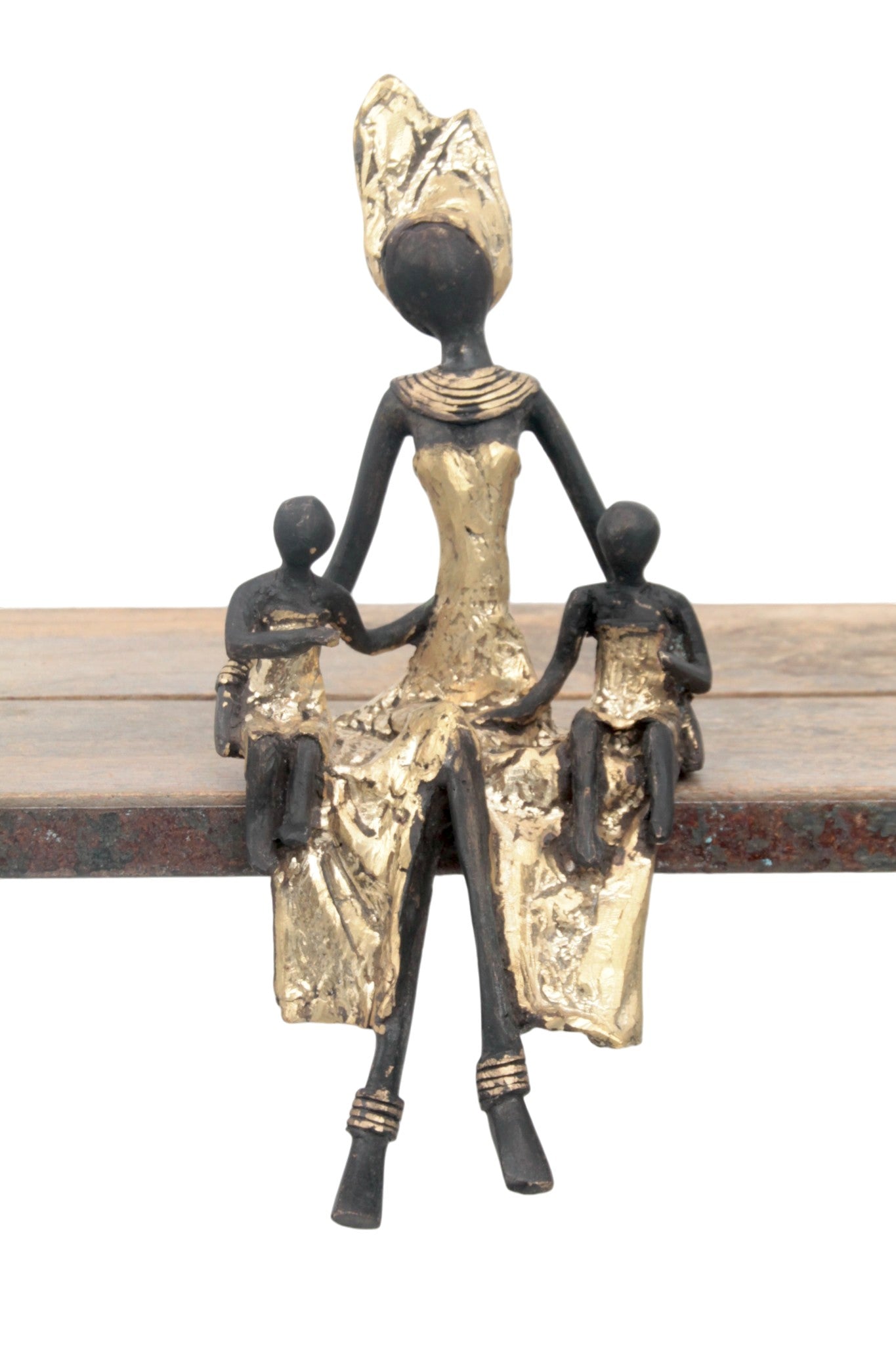 Bronze assis 25 cm doré n°24 