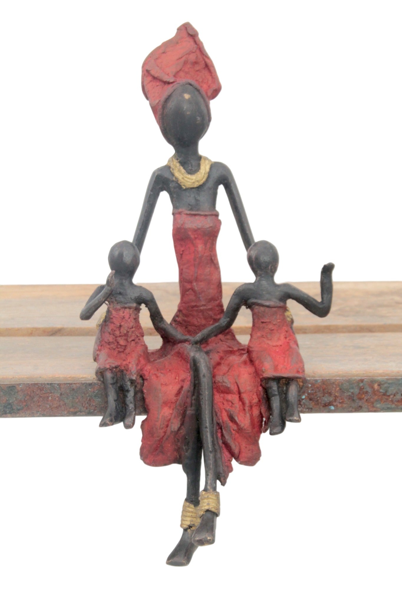 Bronze assis 25 cm rouge n°2 