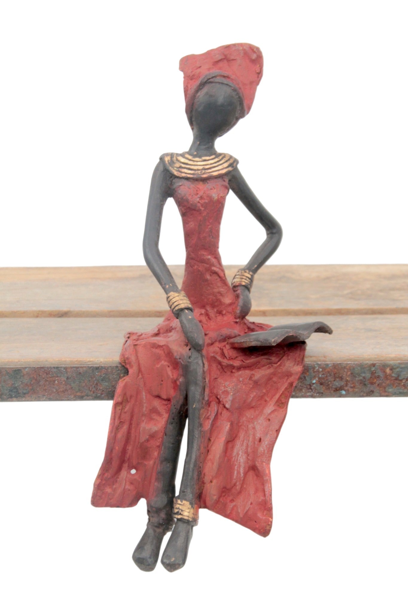 Bronze assis 25 cm rouge n°3 